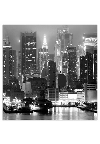 Places of Style Metallbild »New York by night«, 50/50 cm kaufen