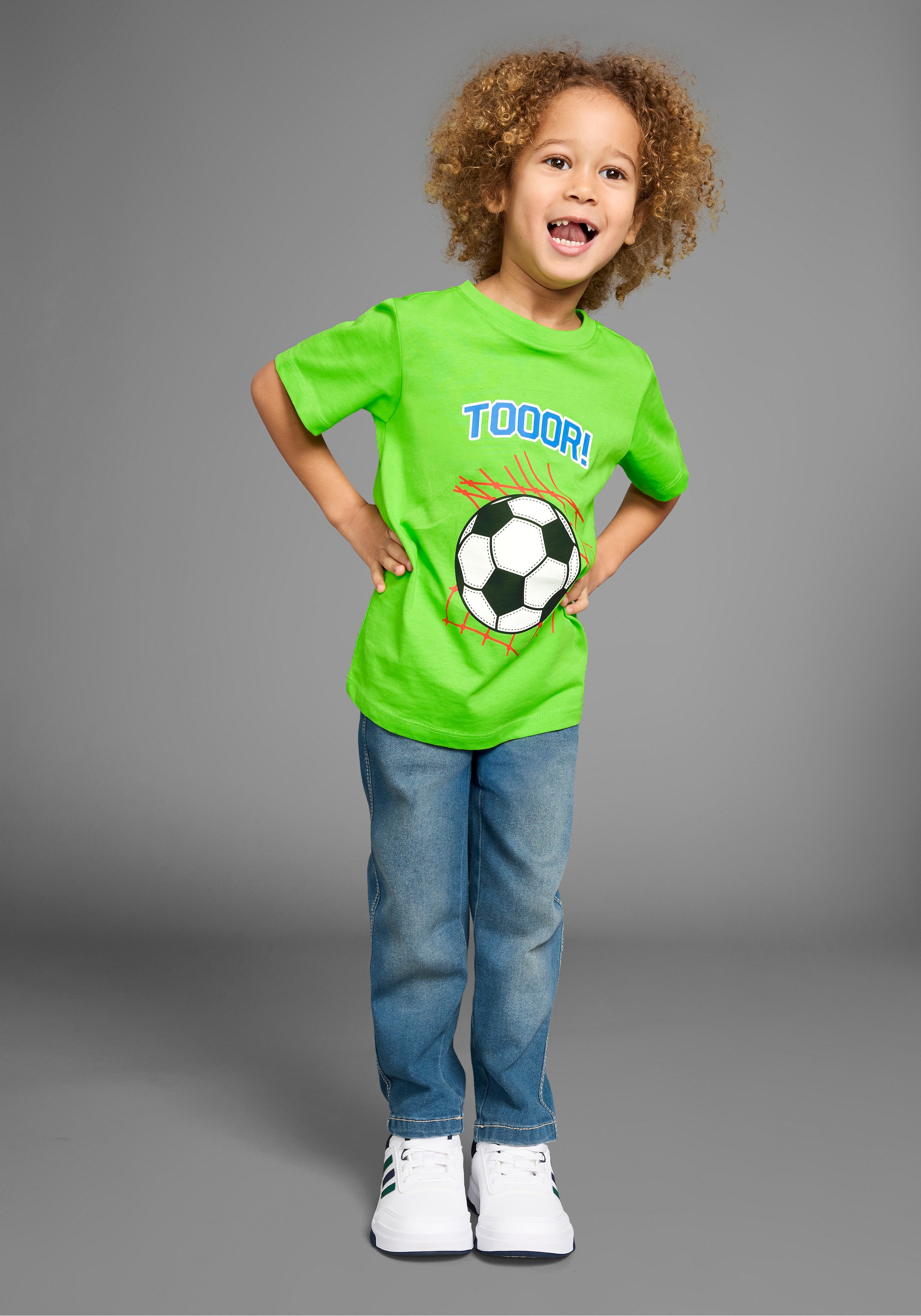 KIDSWORLD T-Shirt »Fussball-Print: TOOOR«, Kurzarm, Basic-Passform, mit Statements/Sprüchen