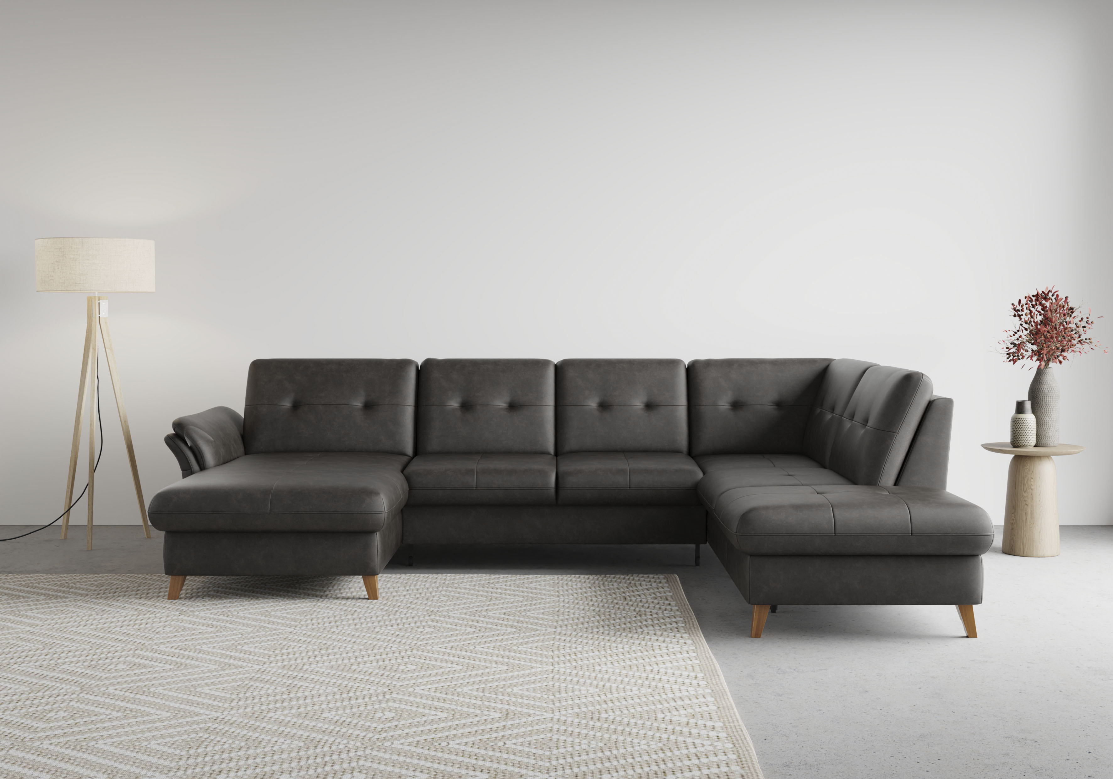 sit&more Wohnlandschaft "Göteborg" inkl. Sitztiefenverstellung, wahlweise mit Bettfunktion & Bettkasten