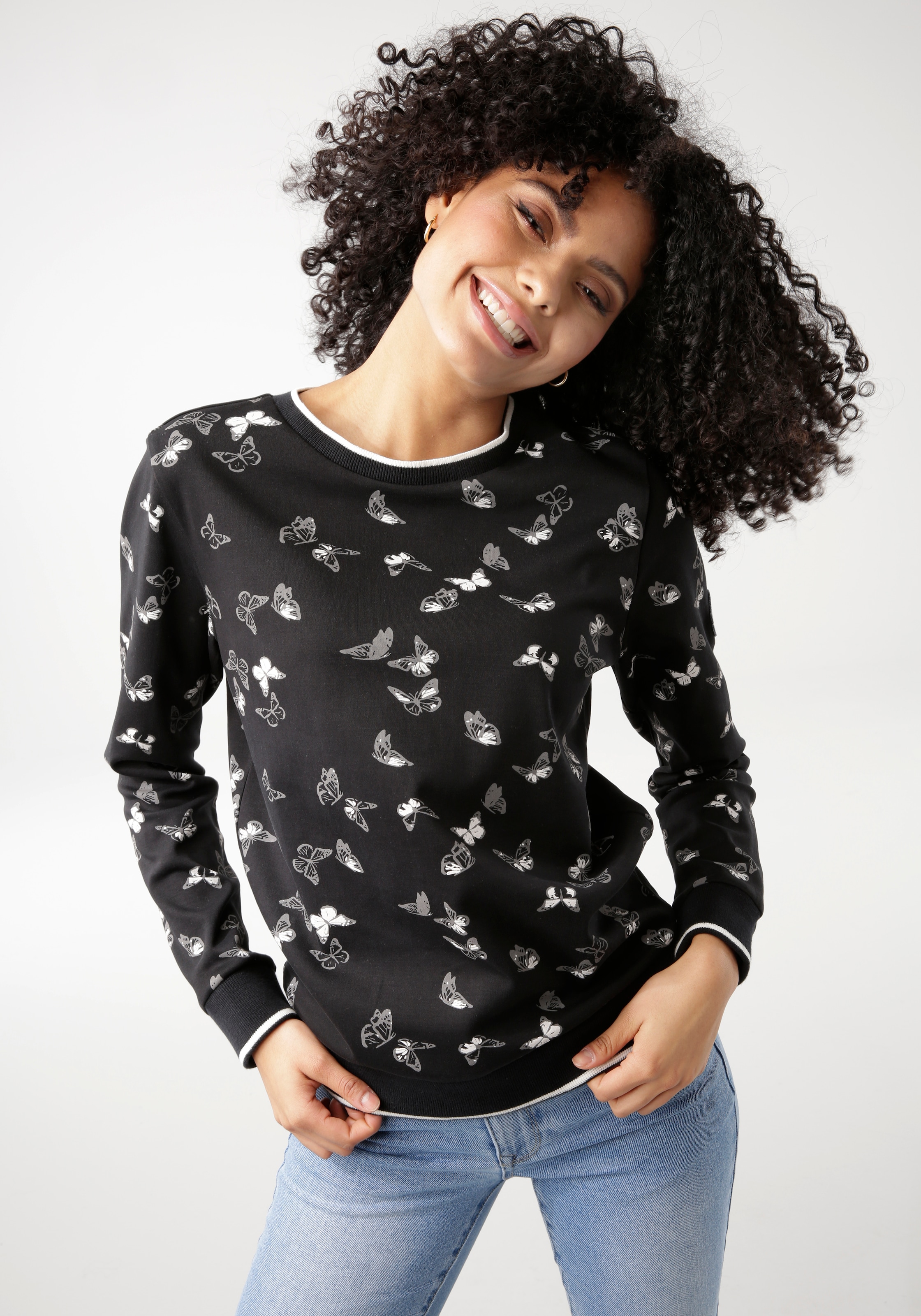 KangaROOS Sweatshirt, online trendigem Jelmoli-Versand bei Schmetterlings-Allover-Druck Schweiz shoppen mit
