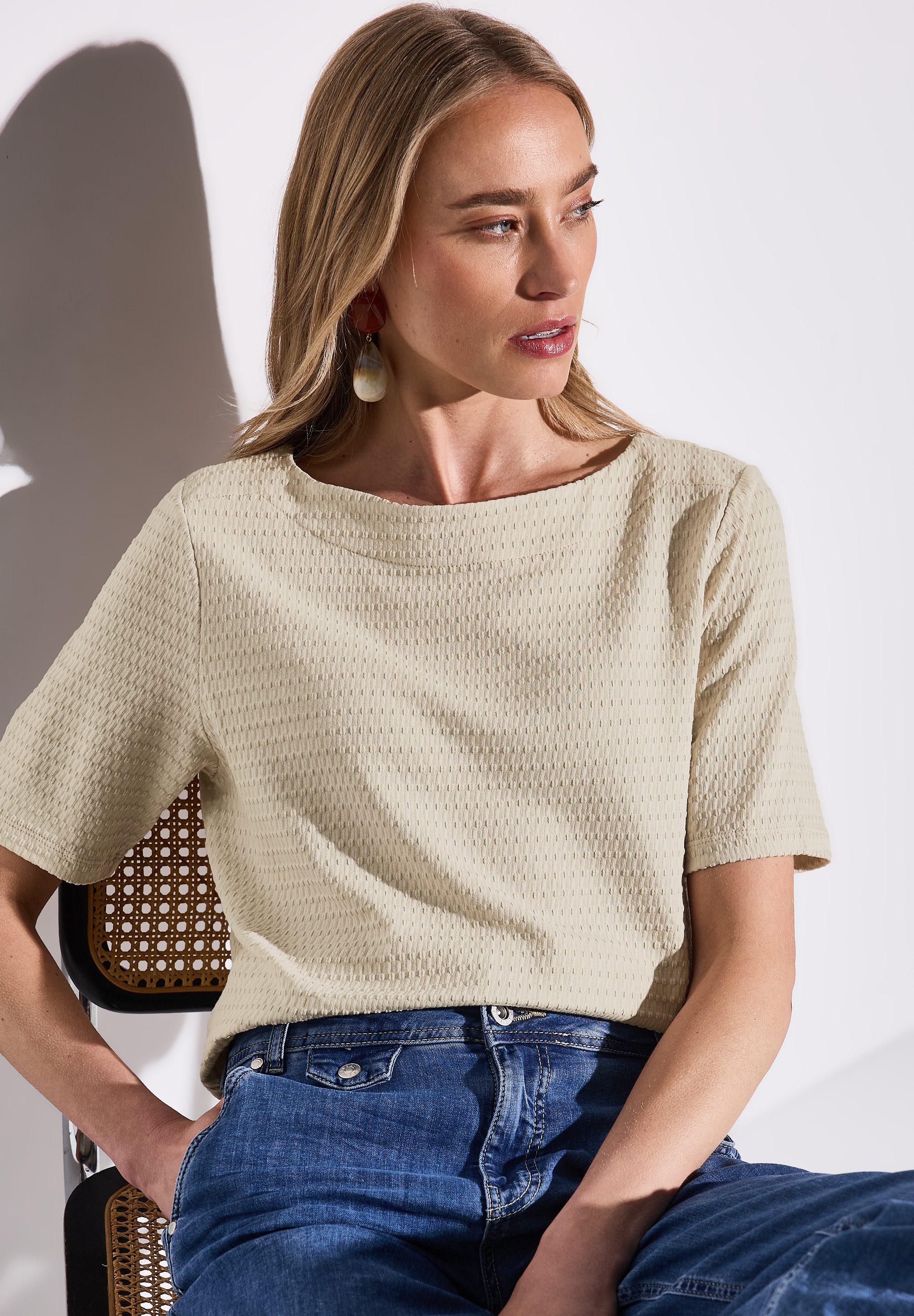 STREET ONE T-Shirt, mit feiner Struktur