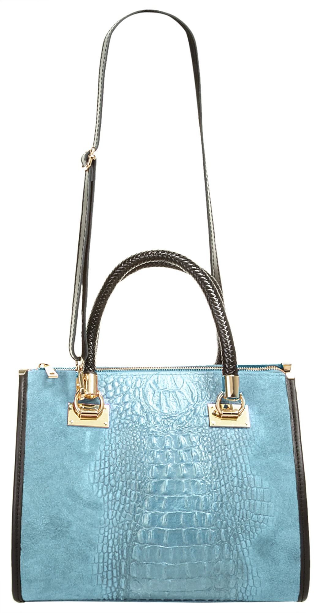 Cluty Henkeltasche, echt Leder, Made in Italy