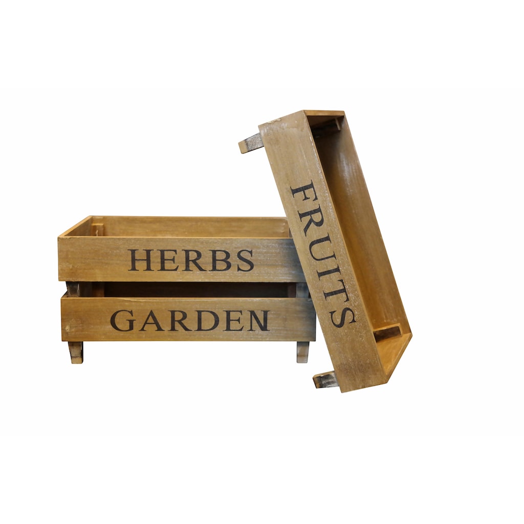Myflair Möbel & Accessoires Kiste »Fruit Herbs Garden«, (Set, 3)