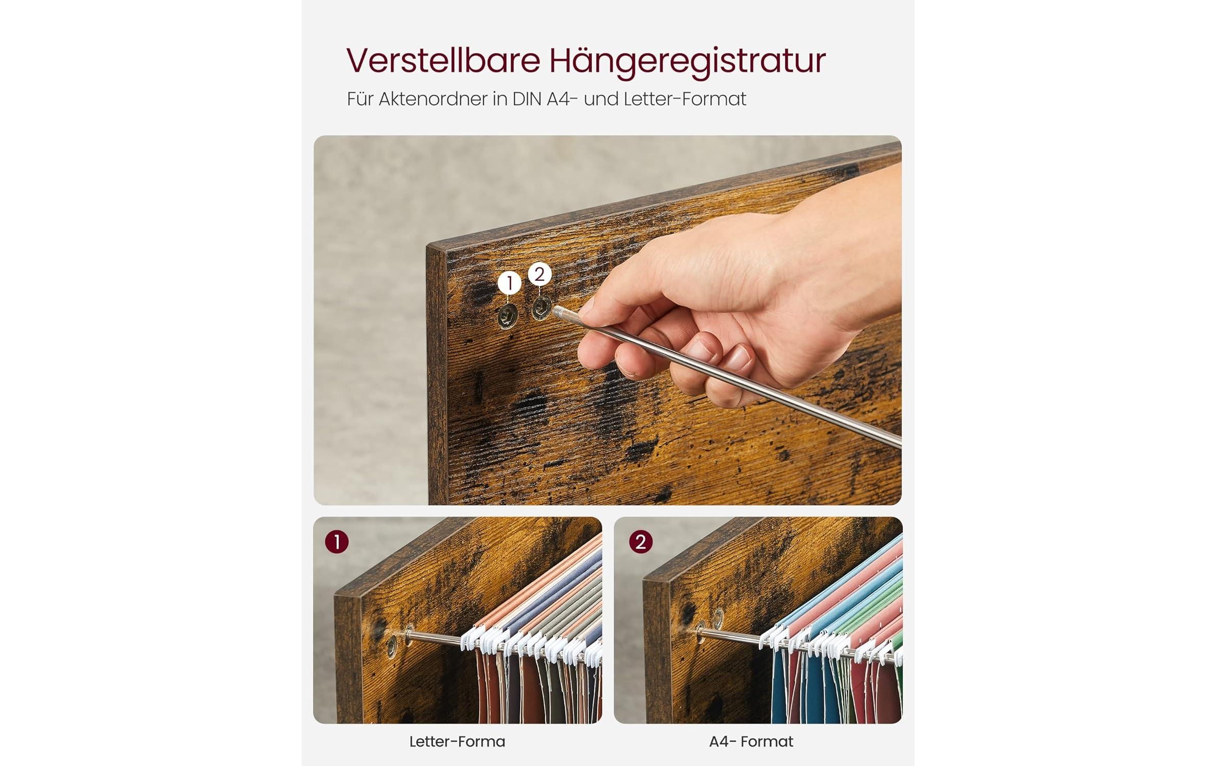 SONGMICS Aktenschrank »mit Rollen 80 x 40 x 66 cm«