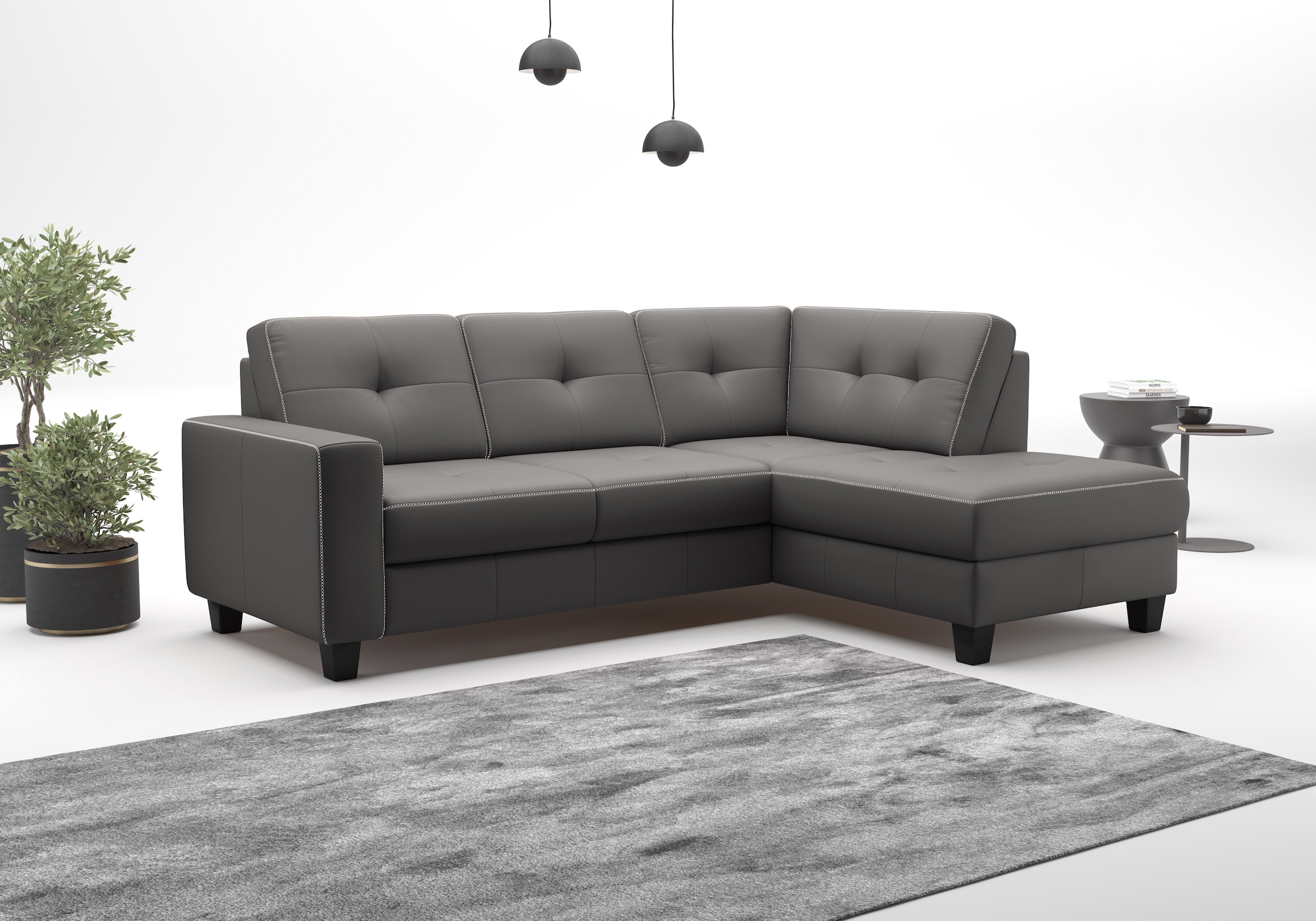 Home affaire Ecksofa "Varese" wahlweise mit Bettfunktion und Bettkasten