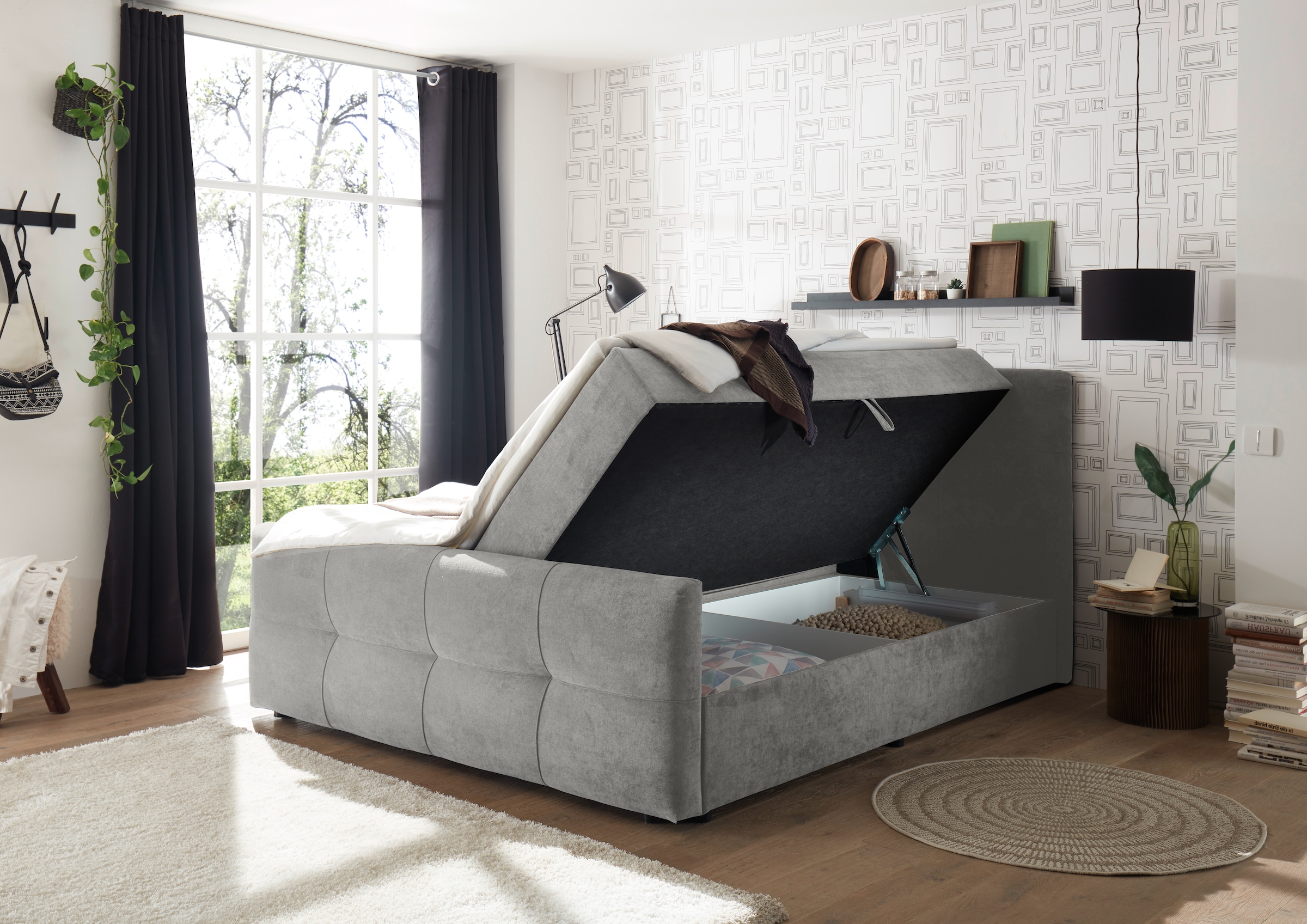 ED EXCITING DESIGN Boxbett »Winnipeg«, (5 St.), inkl. zwei Bettkästen und Topper