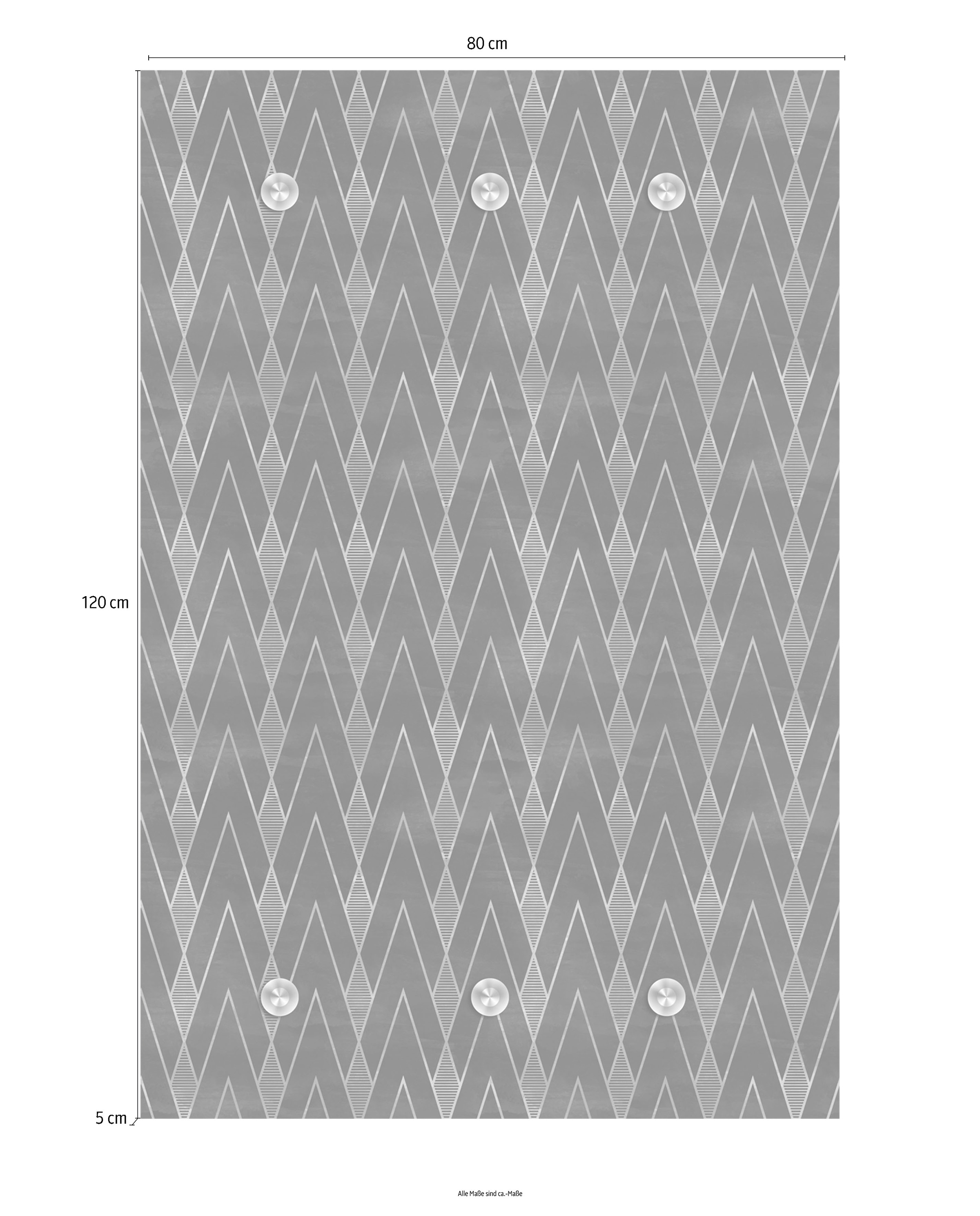 queence Garderobenleiste »Zacken«, mit 6 Haken, 80 x 120 cm