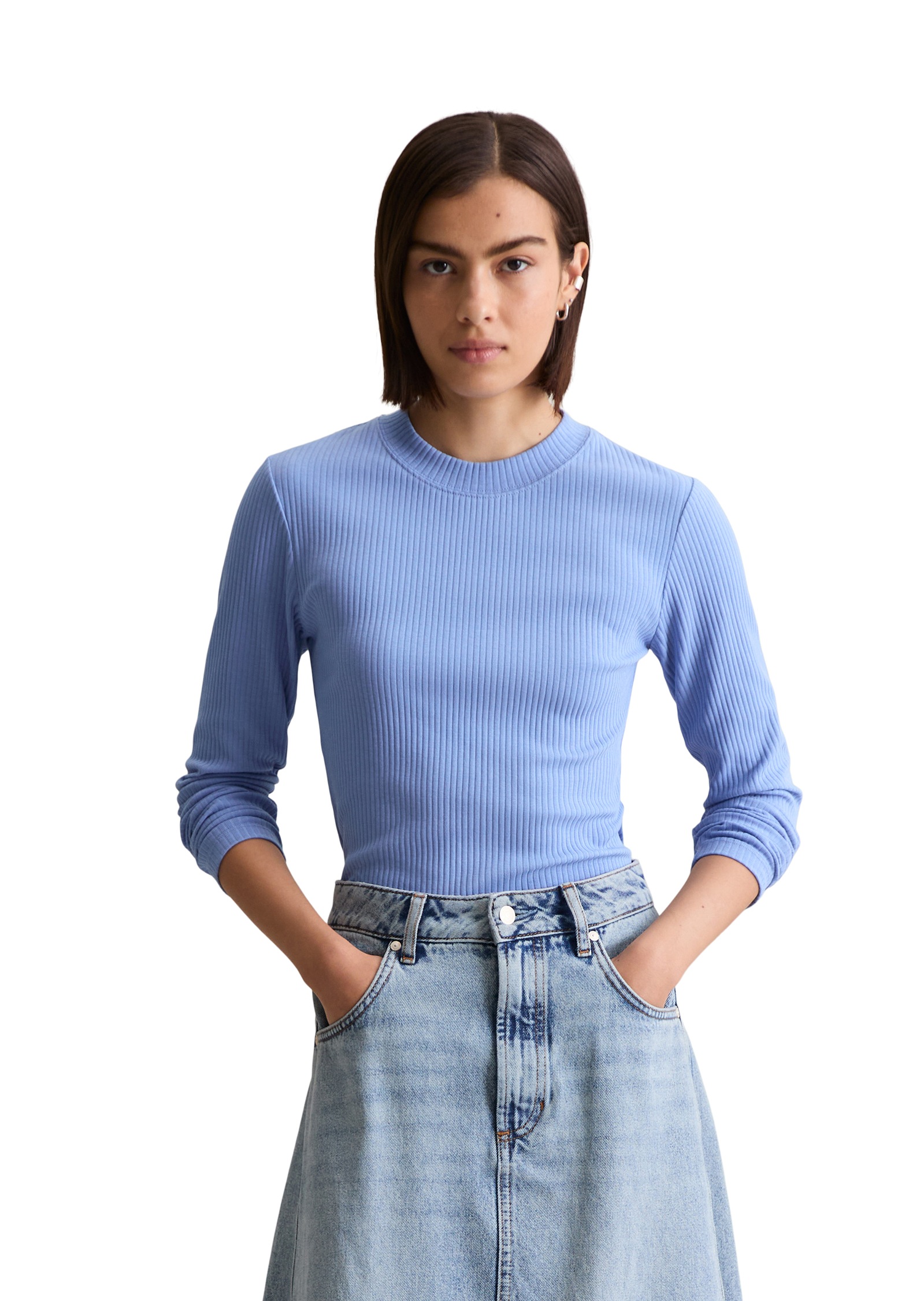 Marc O'Polo DENIM Longsleeve »slim aus Rippjersey«