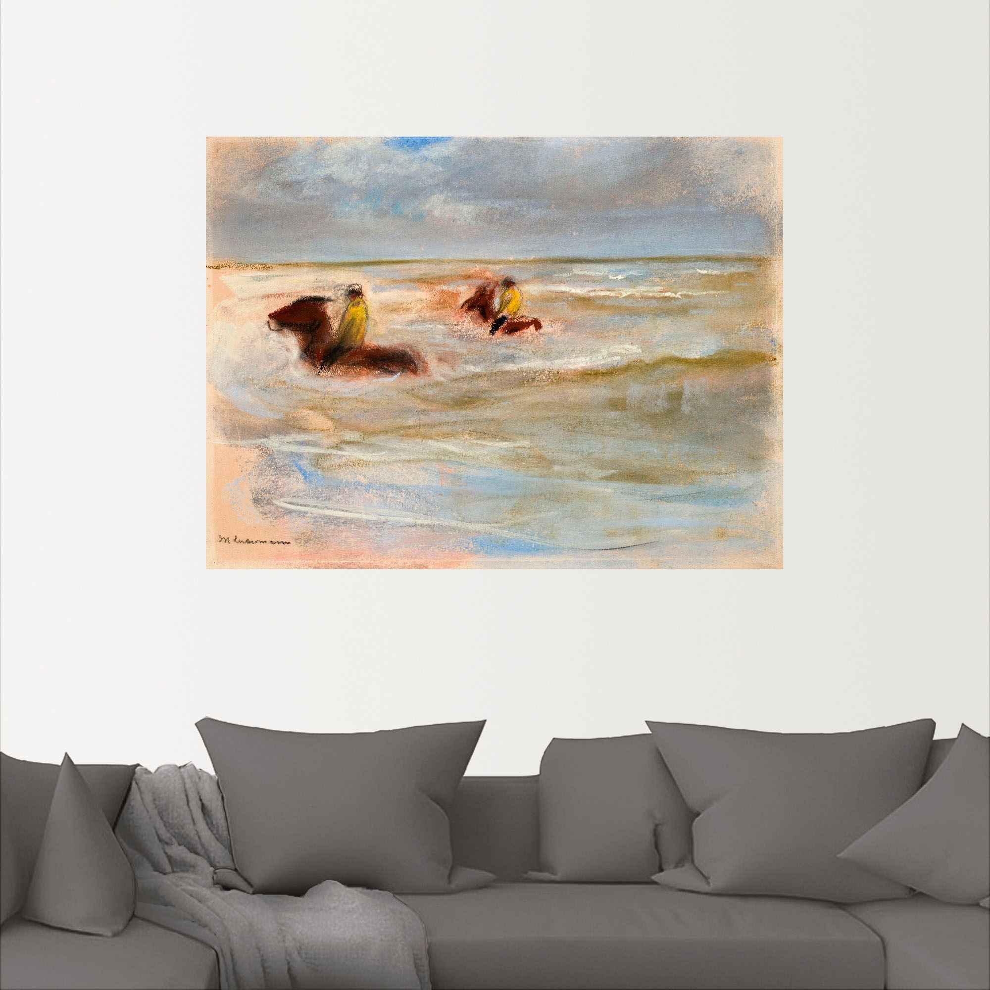 Artland Wandbild »Reiter am Strand (Stalljungen)«, Reitbilder, (1 St.), als Alubild, Leinwandbild, Wandaufkleber oder Poster in versch. Grössen
