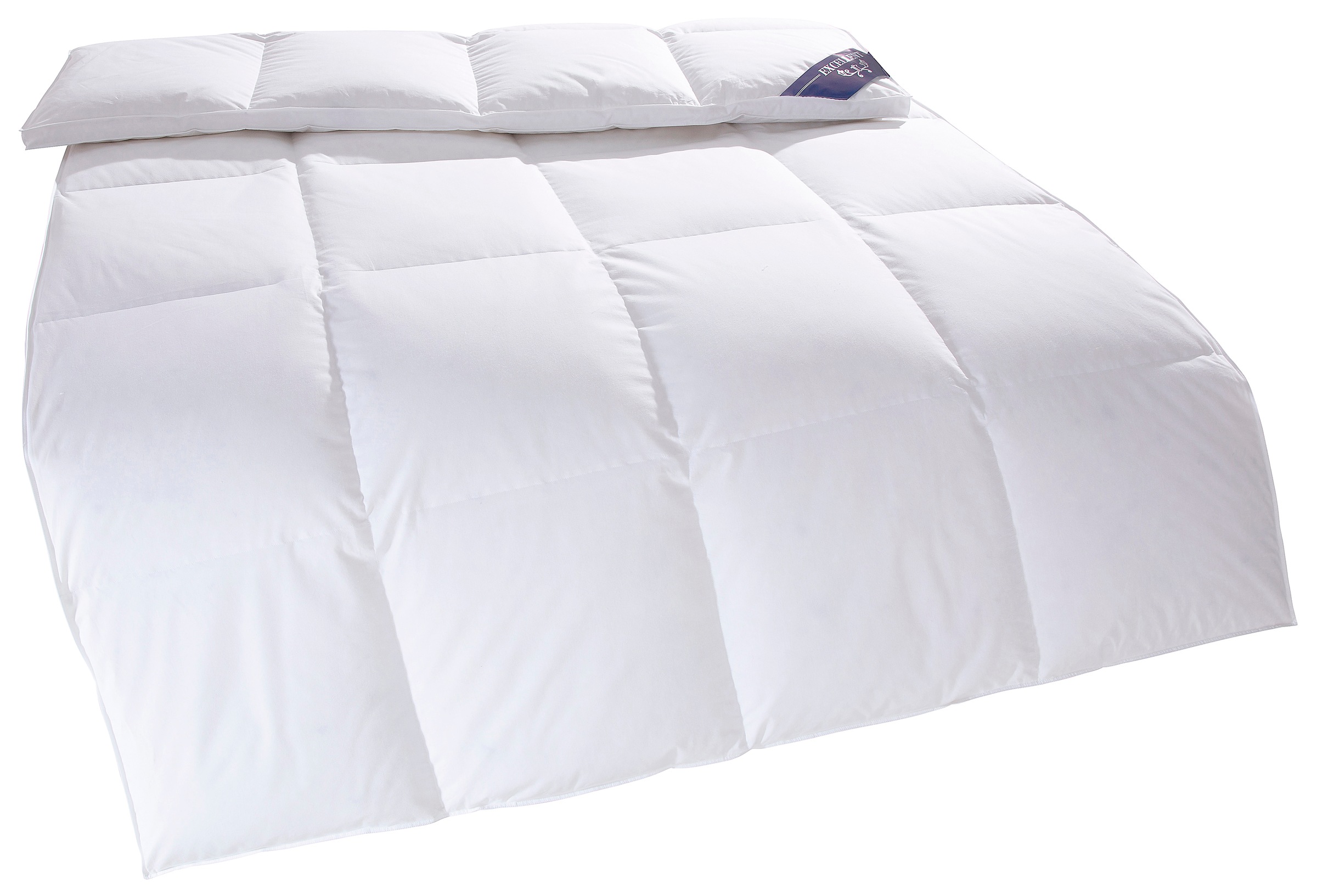 Excellent Daunenbettdecke »VENEDIG, Bettdecken für Sommer und Winter, Decke«, extrawarm, Füllung 90% Daunen, 10% Federn, Bezug 100% Baumwolle, (1 St.), Bettdecke 135x200 cm, 155x220cm und weitere Grössen, Made in Germany