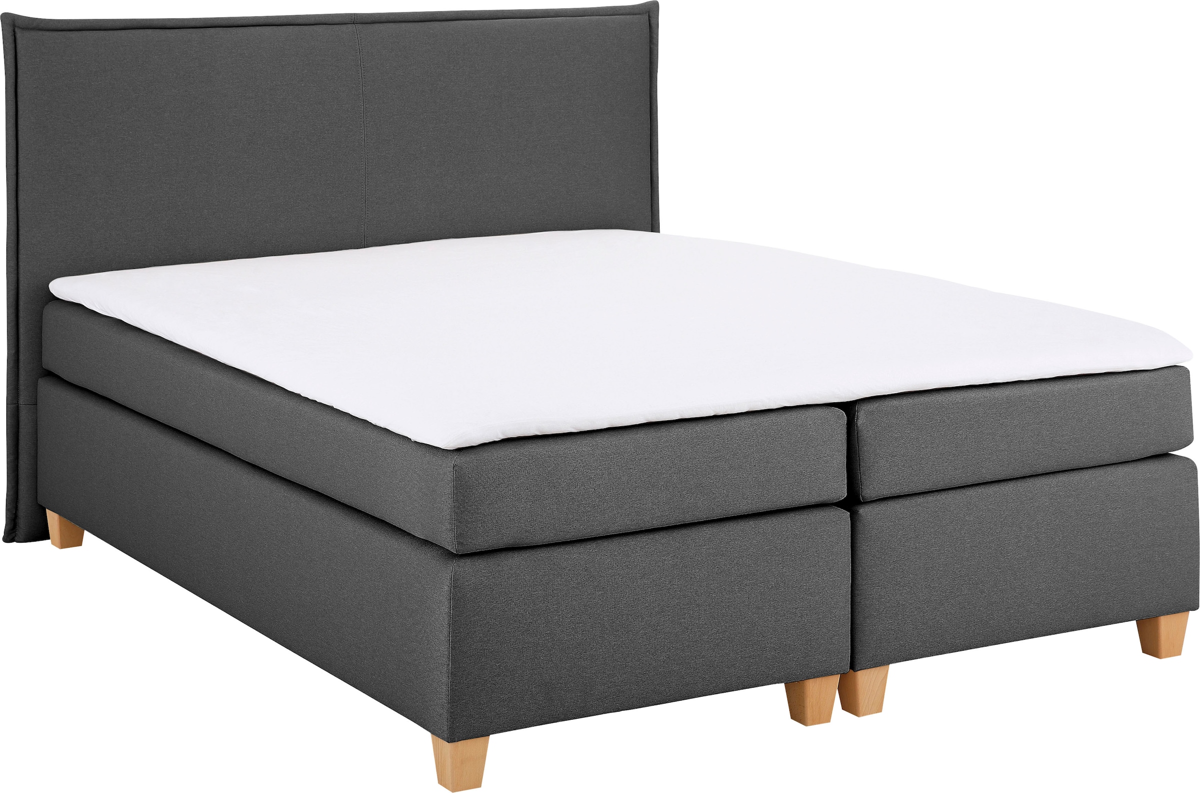 Home affaire Boxspringbett "Houssay" inkl. Topper, 5 Breiten, 2 Härtegraden auch in Überlänge 220 cm