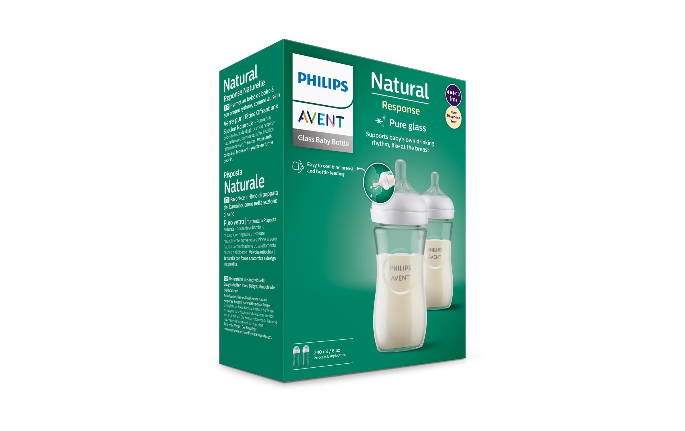 Philips AVENT Babyflasche »Natural Response 2er Set 260 ml«, (2 tlg.)