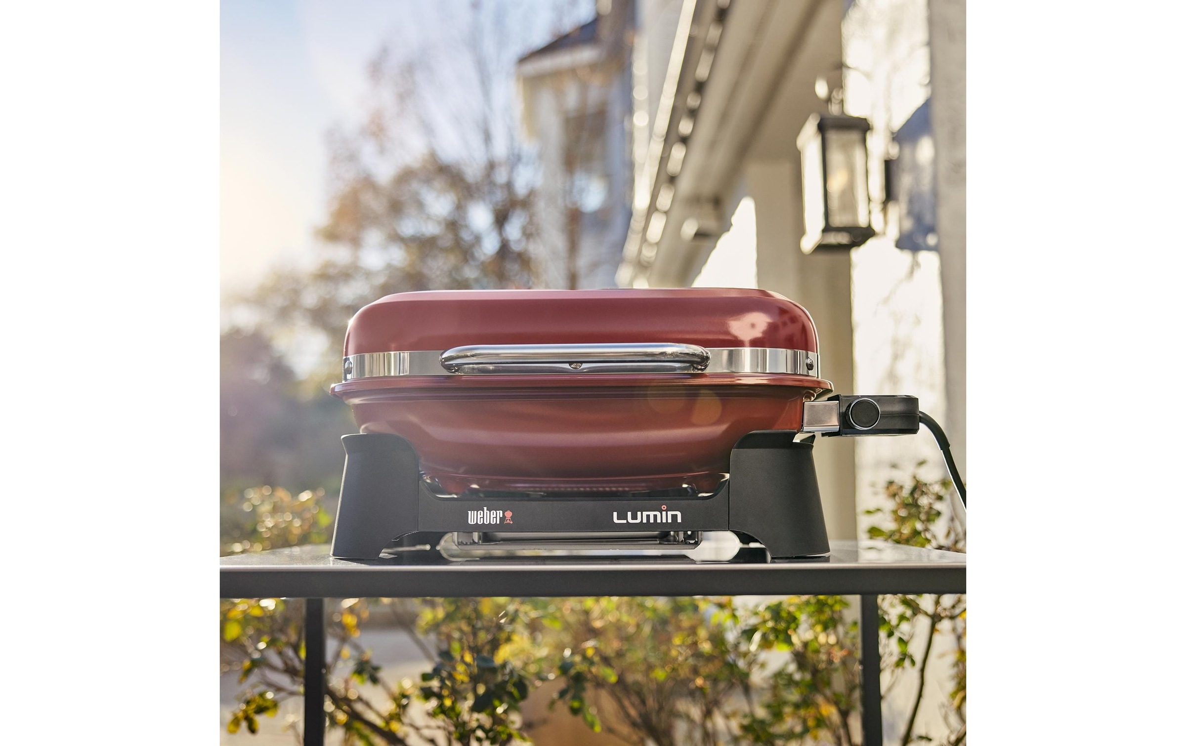 Weber Elektro-Standgrill »Lumin, Rot«, 2200 W