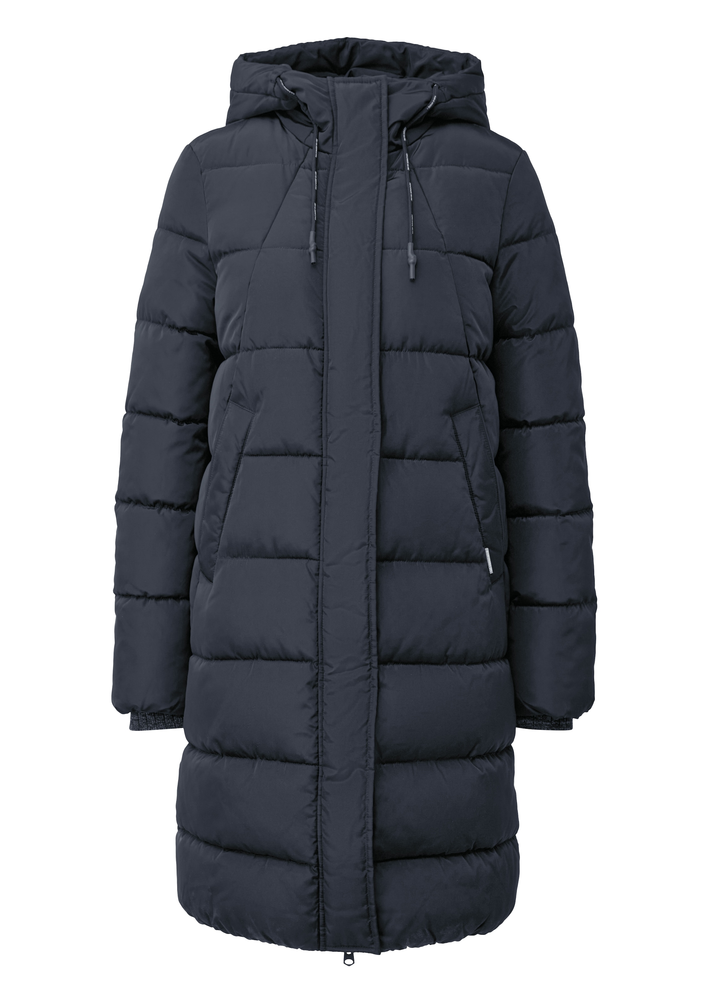 QS Steppjacke, mit Kapuze, lang, mit Kapuze