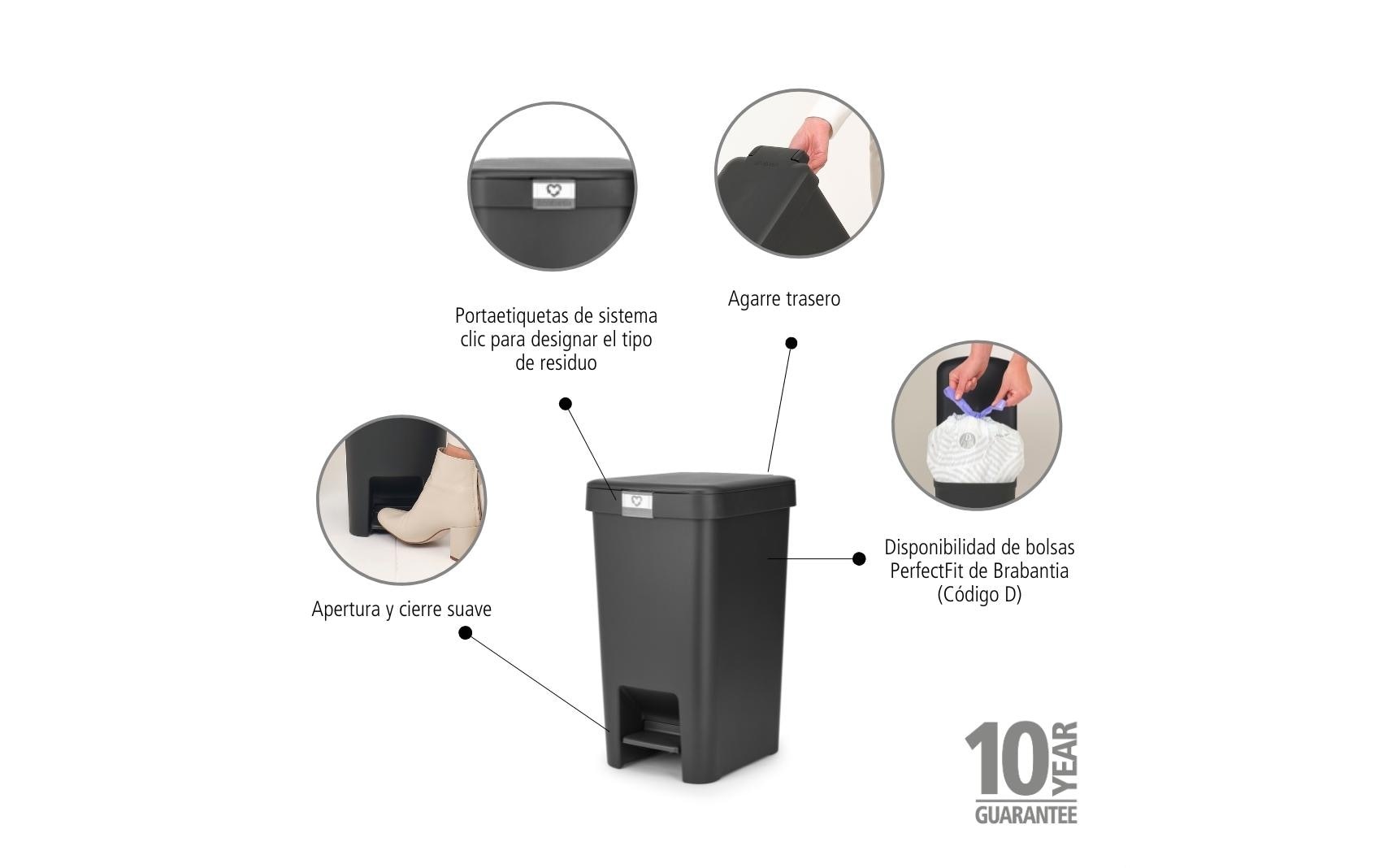 Brabantia Mülleimer »StepUp 16 l«, 1 Behälter