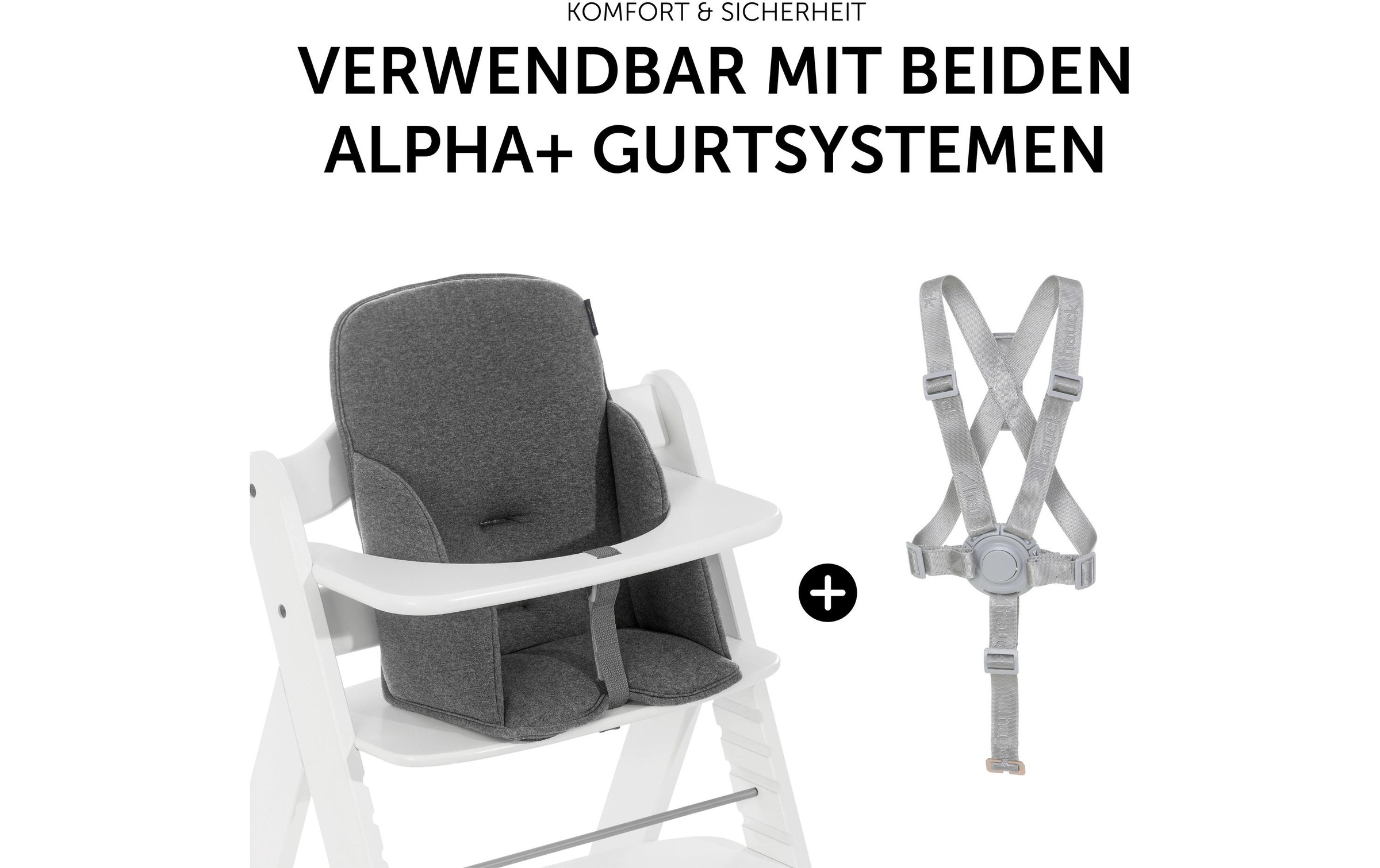 Hauck Sitzverkleinerer »Alpha Cosy Select Jersey Charcoal«, (1 tlg.)