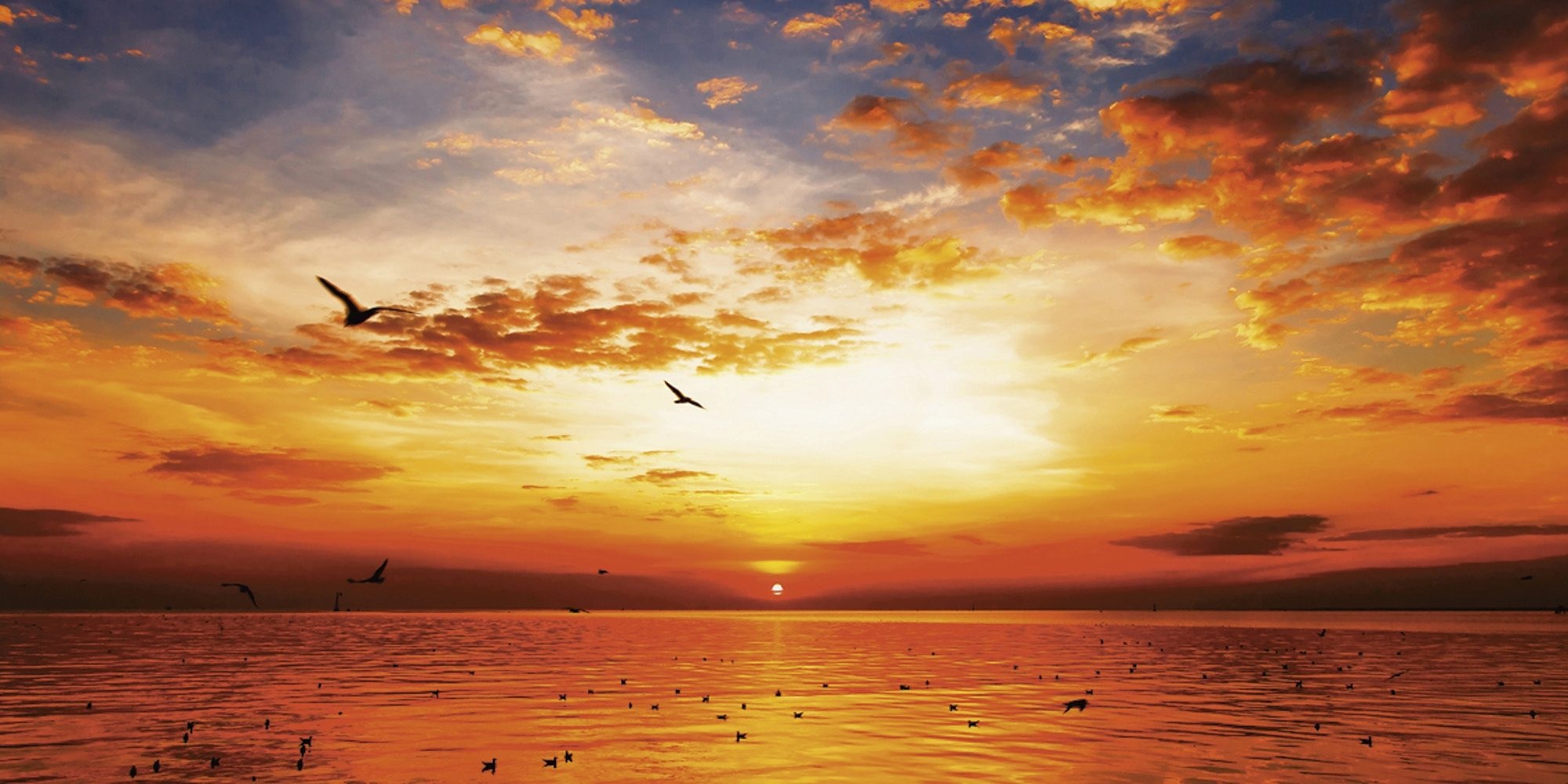 Home affaire Leinwandbild »Songchai W: Sonnenuntergang am Strand mit Himmel«, 100/50 cm kaufen