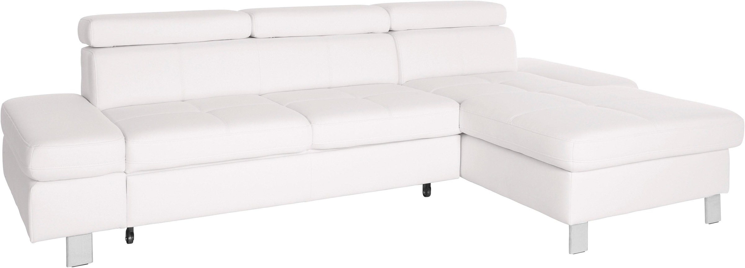 exxpo - sofa fashion Ecksofa »Fiji, hochwertige Detailverarbeitung im Sitz und Rücken, L-Form«, bequem durch Kopf- und Armteilverstellung, wahlweise mit Bettfunktion