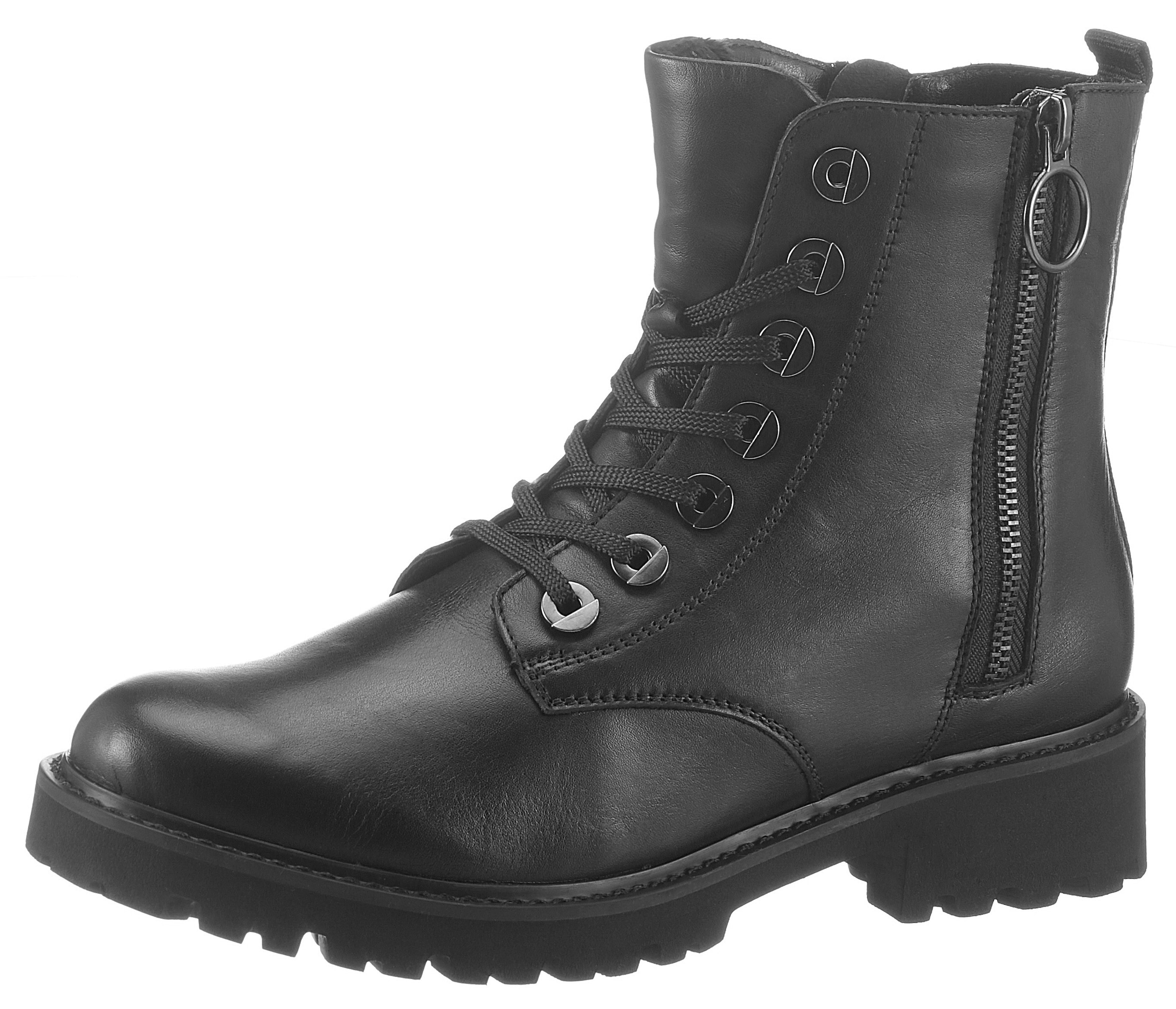 Remonte Schnürstiefelette Blockabsatz, Stiefelette, Schnürboots, im modischen Used Look