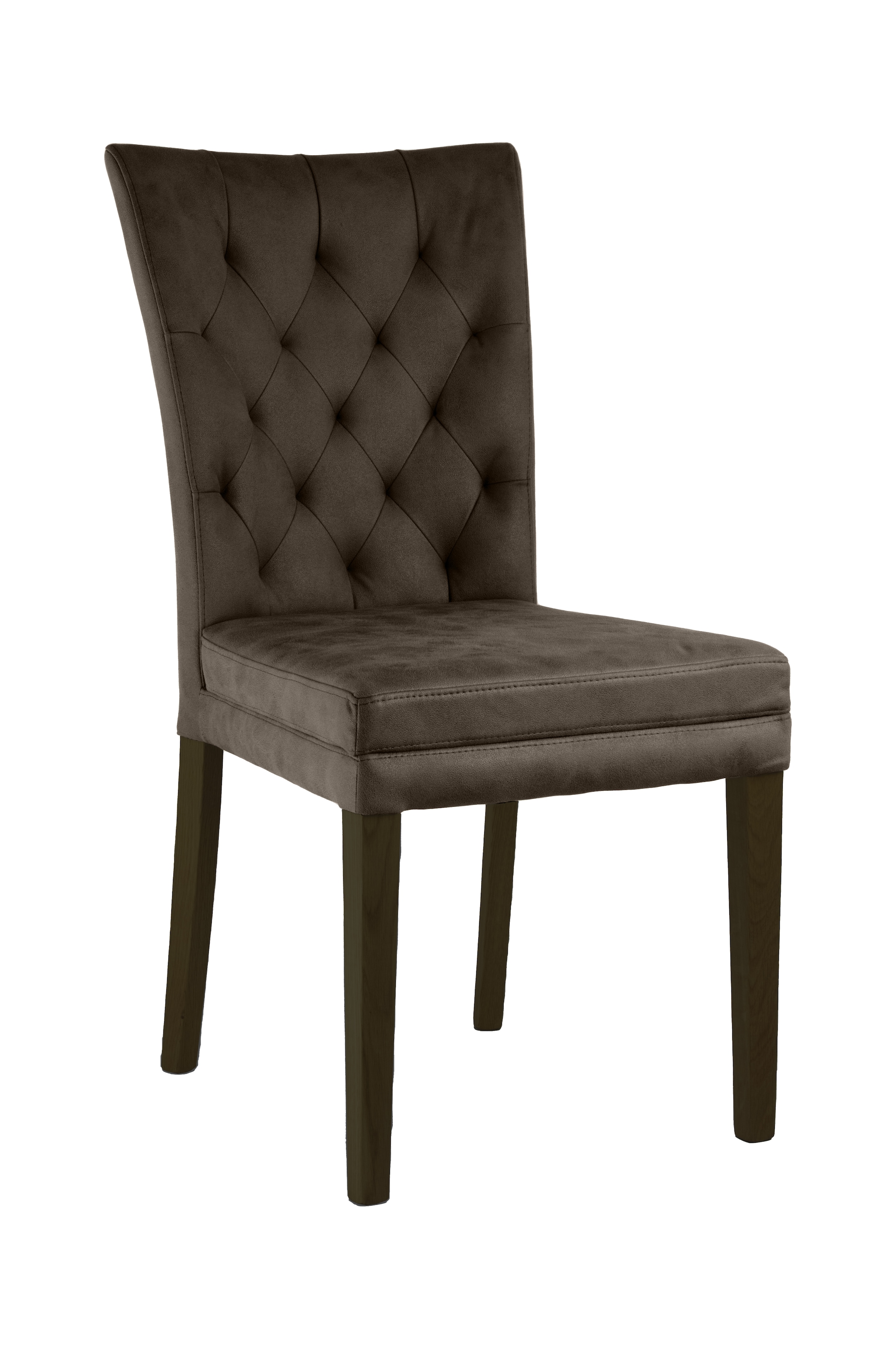 Home affaire 4-Fussstuhl »Colorado«, (Set), 2 St., Microfaser, bequeme Polsterung, Gestell Massivholz wenge oder eiche natur
