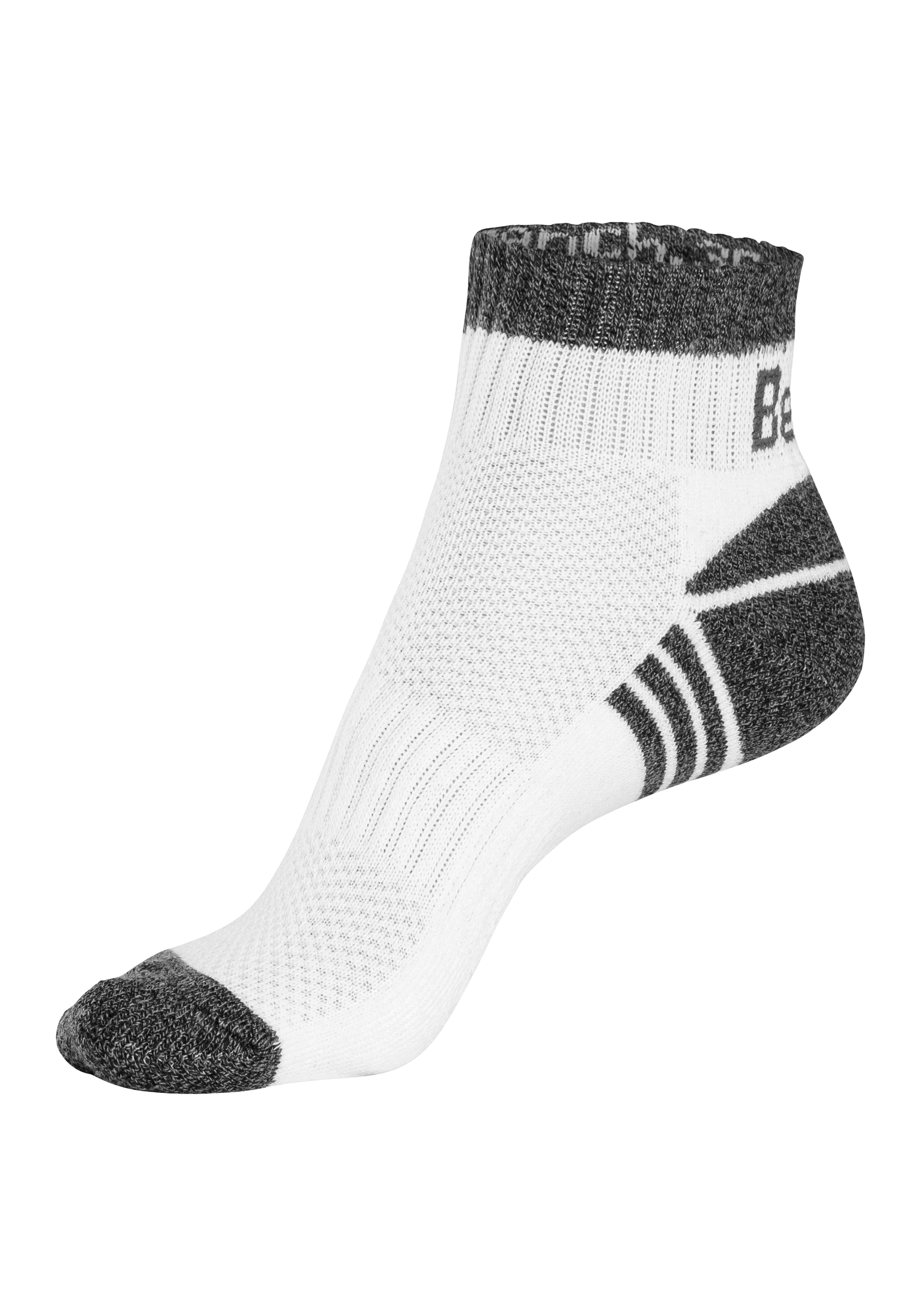 Bench. Kurzsocken, (Packung, 3 Paar), mit Mittelfussgummi und Pikee