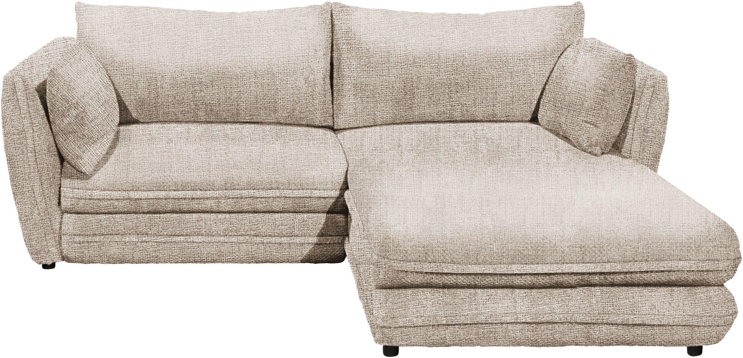 ED EXCITING DESIGN Ecksofa »Stanley L-Form«, mit Bettfunktion, Bettkasten & 2 Zierkissen