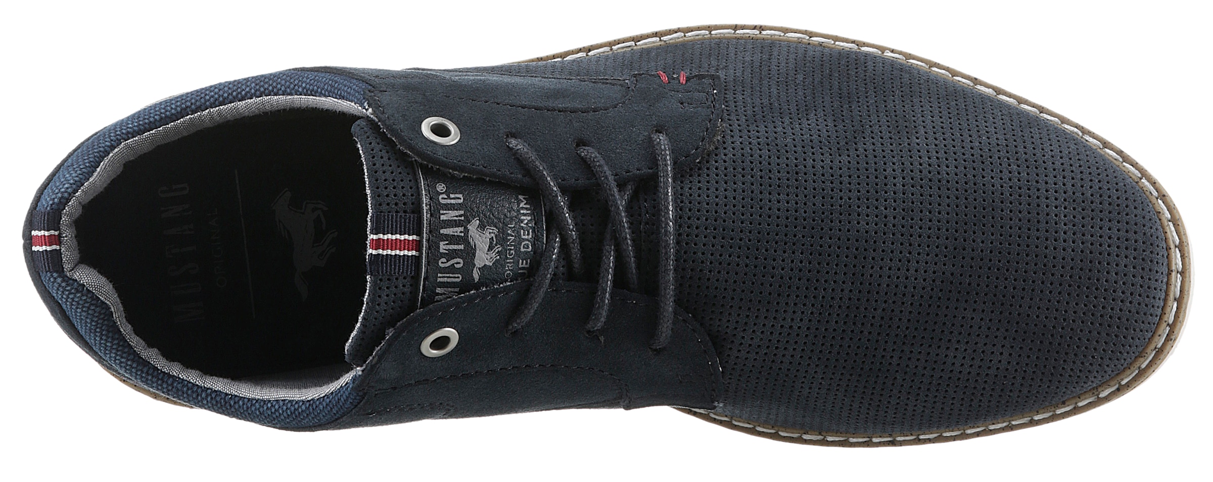 Mustang Shoes Schnürschuh, Freizeitschuh, Halbschuh, Schnürschuh mit Perforation