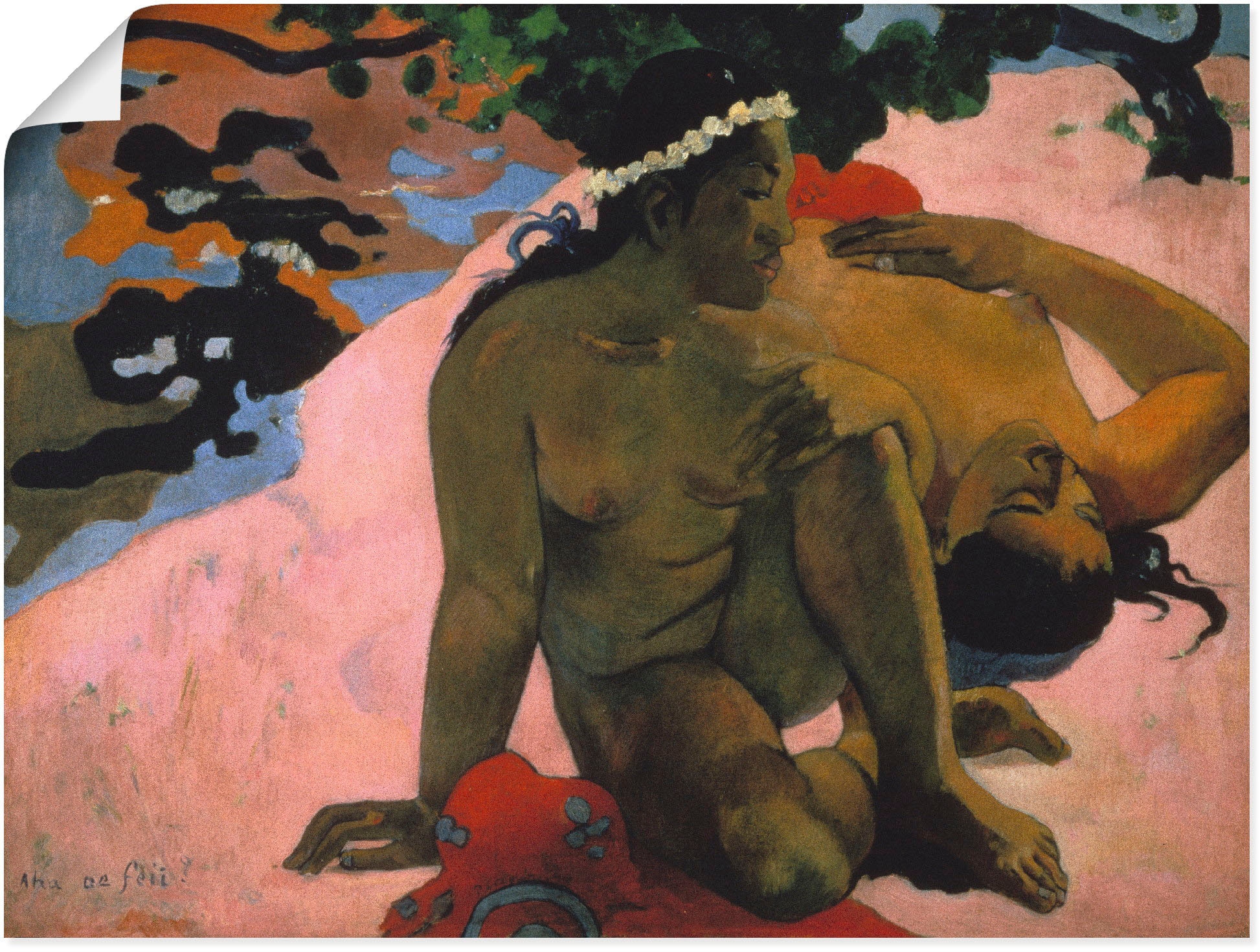Artland Kunstdruck »AHA OE FEII? (Bist du eifersüchtig?)«, Frau, (1 St.), als Leinwandbild,...