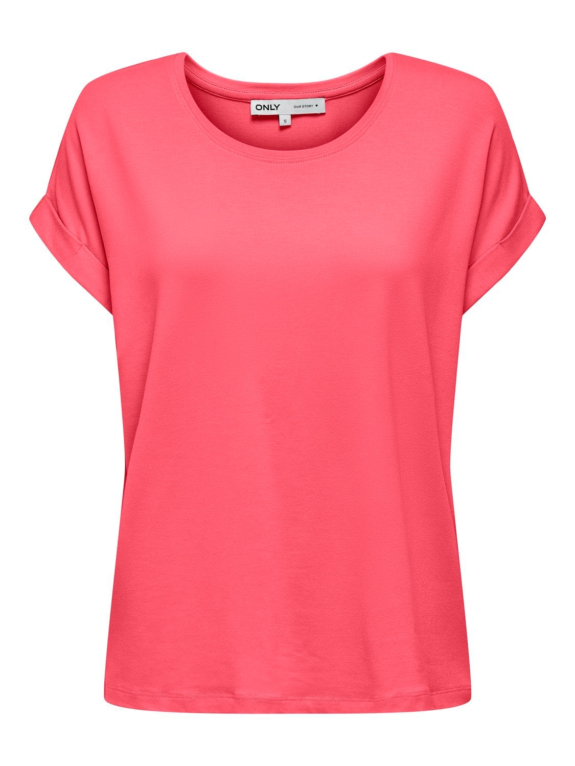 ONLY T-Shirt »ONLMOSTER S/S O-NECK TOP NOOS JRS«, mit Aufschlag am Arm