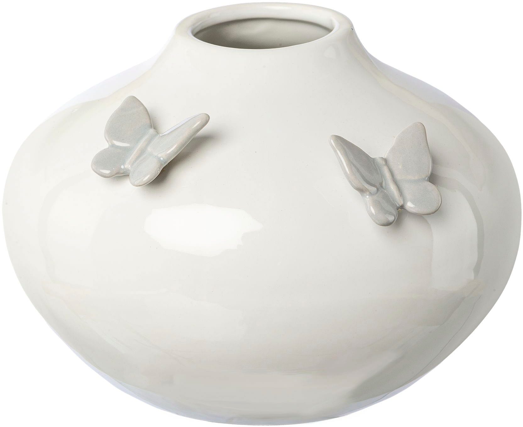 Creativ home Tischvase St.), online | Vase Keramik (1 3D-Schmetterlingen, aus shoppen mit »Frühling«, Jelmoli-Versand