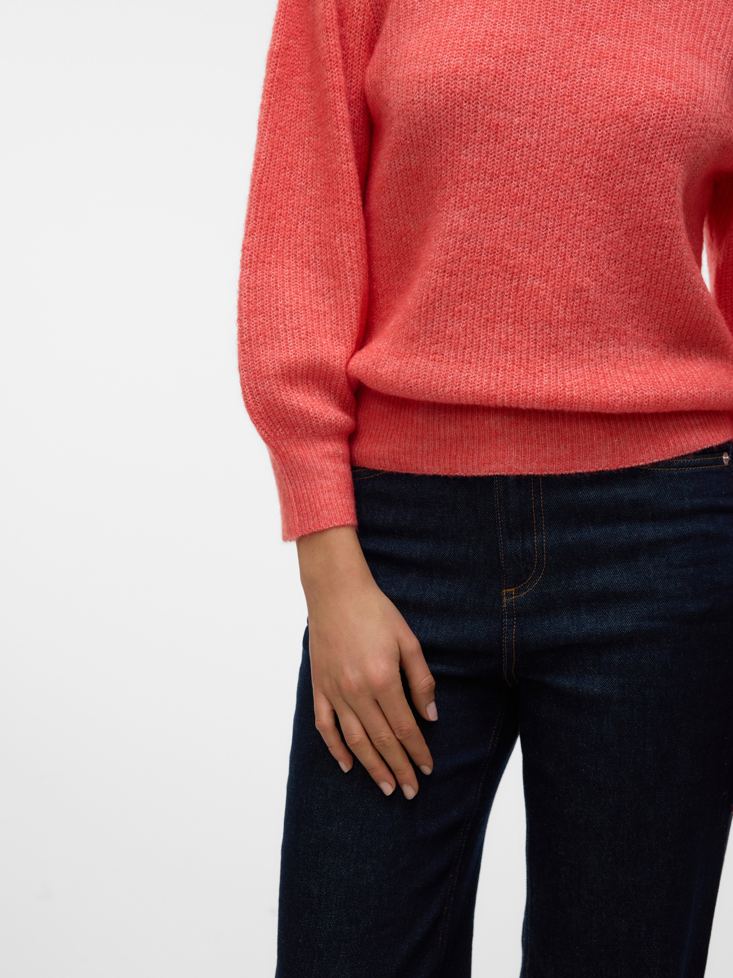 Vero Moda Rundhalspullover »VMVIGGA 3/4 RIB PULLOVER GA BOO REP«