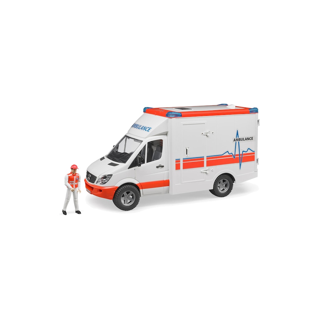 Bruder® Spielfahrzeug-Erweiterung »MB Sprinter Ambulanz mit Fahrer«, (Set)