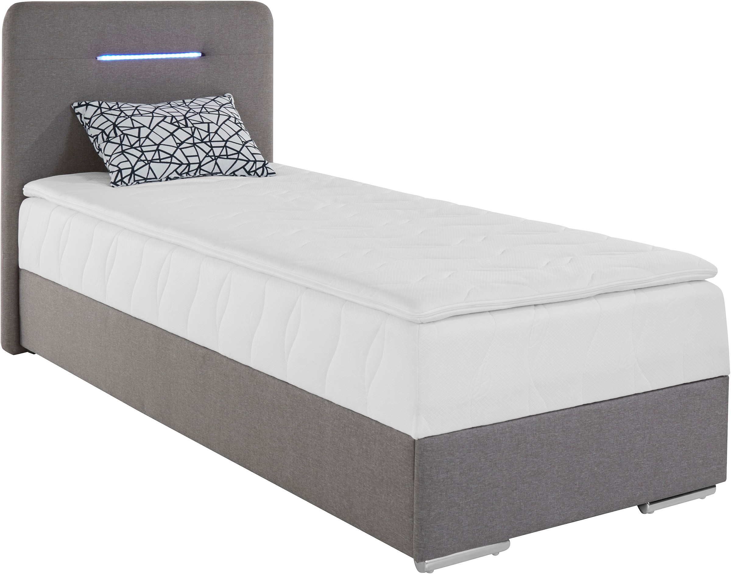COTTA Boxbett "Lighstar" inklusive LED-Beleuchtung, Topper, Bettkasten und Zierkissen