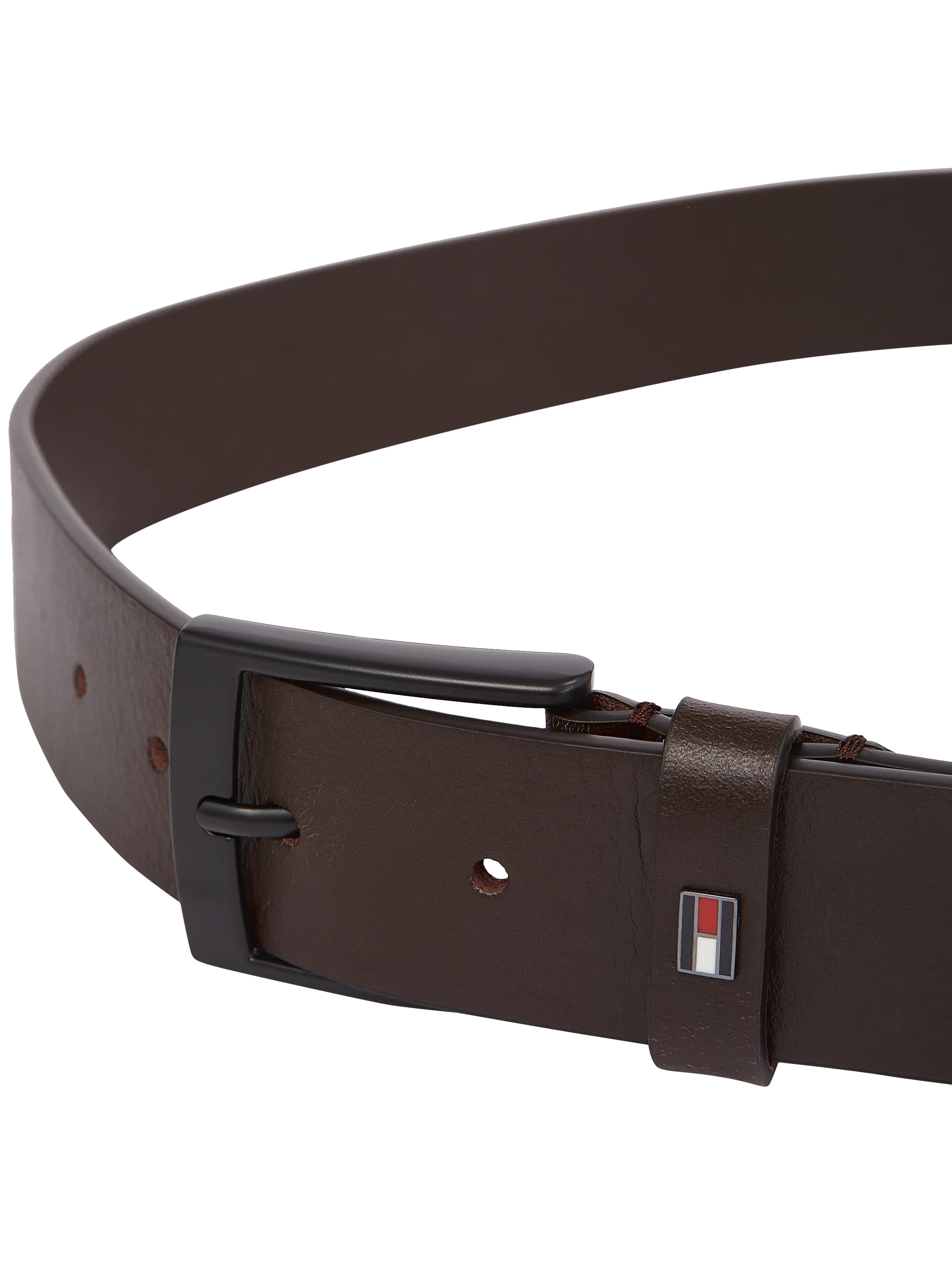 Tommy Hilfiger Ledergürtel »ADAN 3.5 EXT«, Metalllogopatch, Einfachdornschnalle