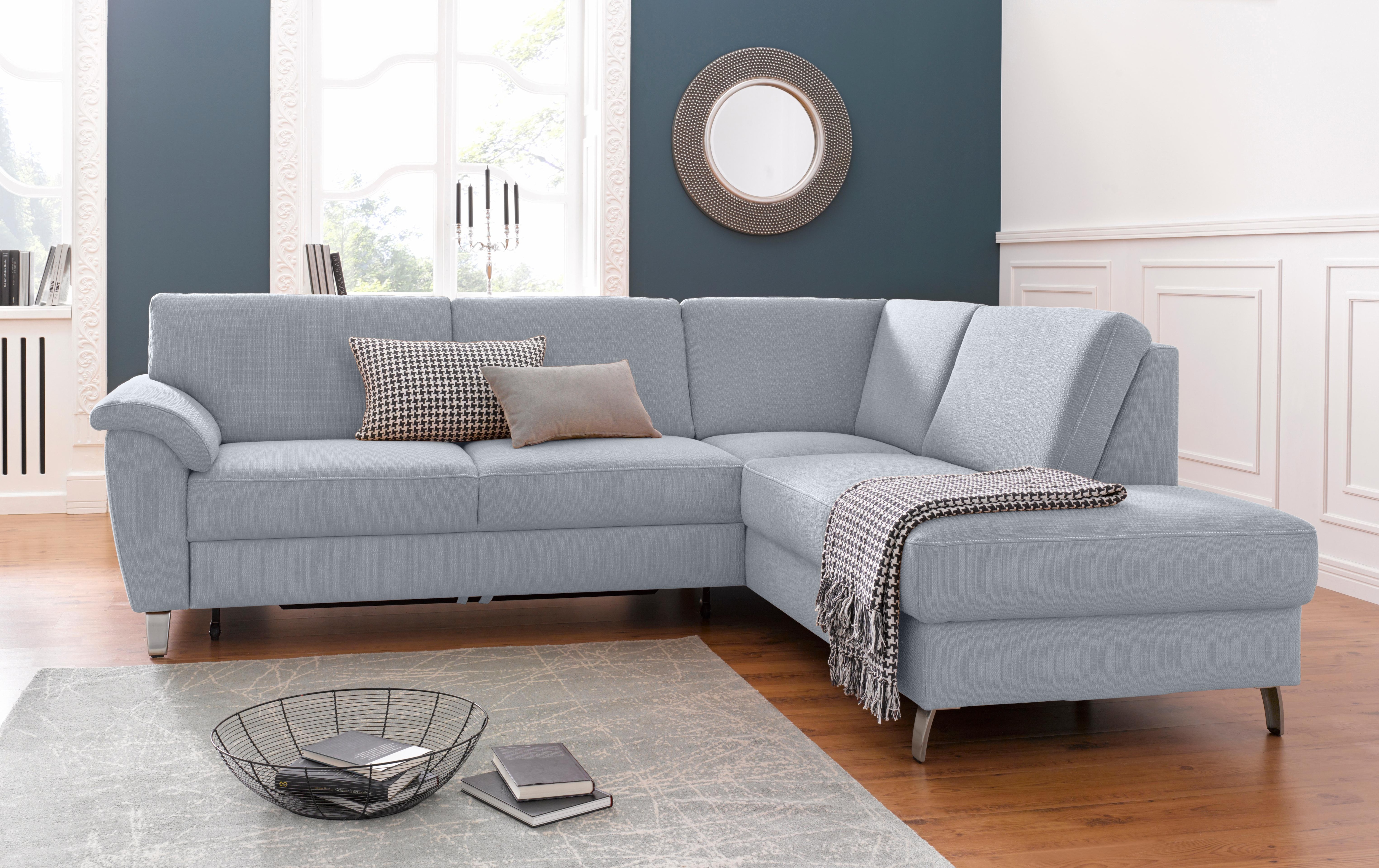 sit&more Ecksofa "Texel L-Form" mit Federkern, wahlweise mit Bettfunktion und Bettkasten