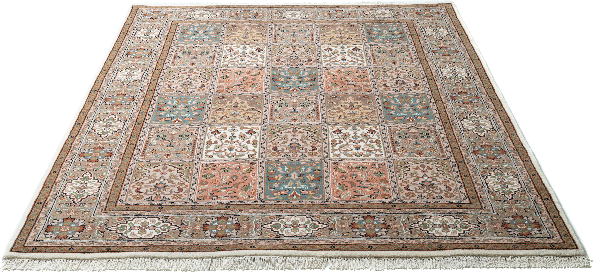 my home Orientteppich »BB Oriantal 1«, rechteckig, 12 mm Höhe, reine Wolle, handgeknüpft, orientalisches Design, mit Fransen