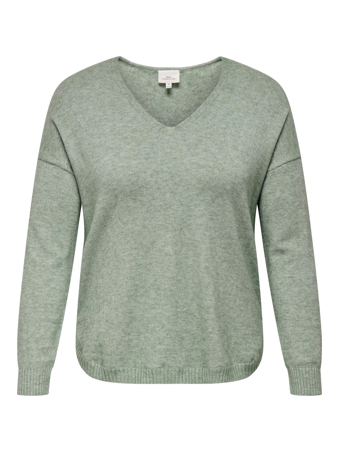 ONLY CARMAKOMA V-Ausschnitt-Pullover »CARMARGARETA LS PULLOVER KNT NOOS«