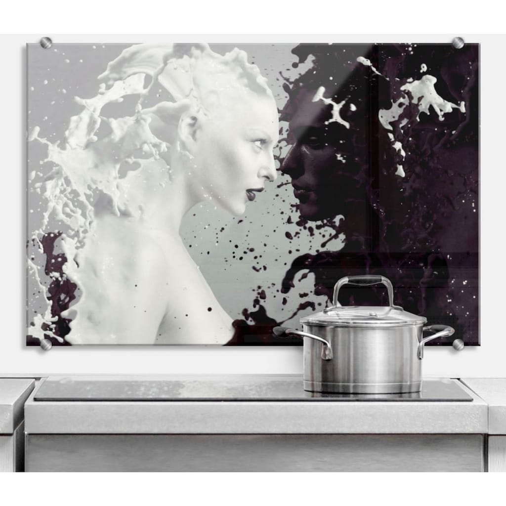 Wall-Art Küchenrückwand »Milch und Kaffee Spritzschutz«, (1 tlg.)