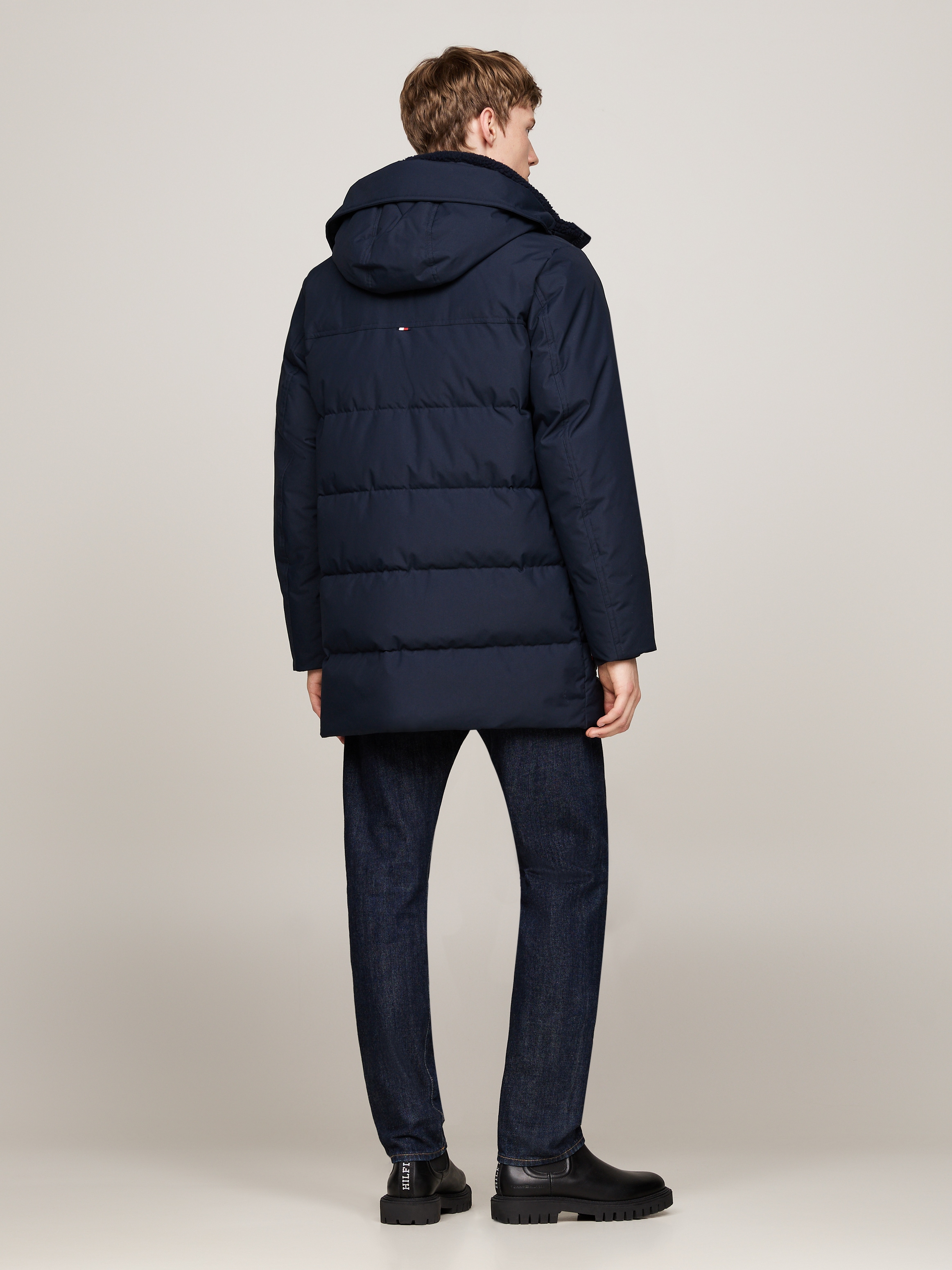 Tommy Hilfiger Parka »ROCKIE UTILITY PARKA«, mit Kapuze, hoch geschlossen, Stehakragen mit Fellimitat