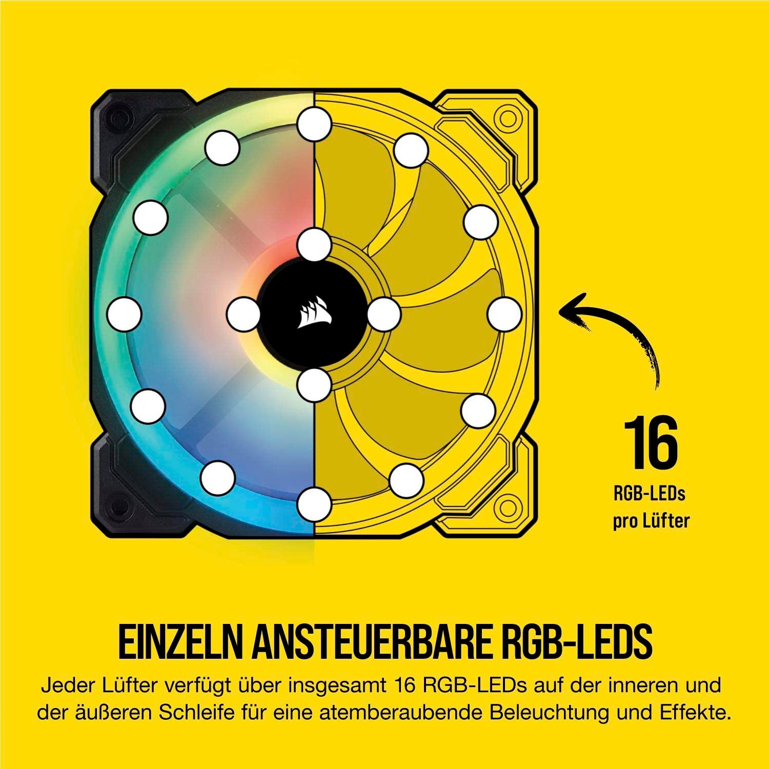 Corsair Gehäuselüfter »Corsair LL140 RGB LED PWM«