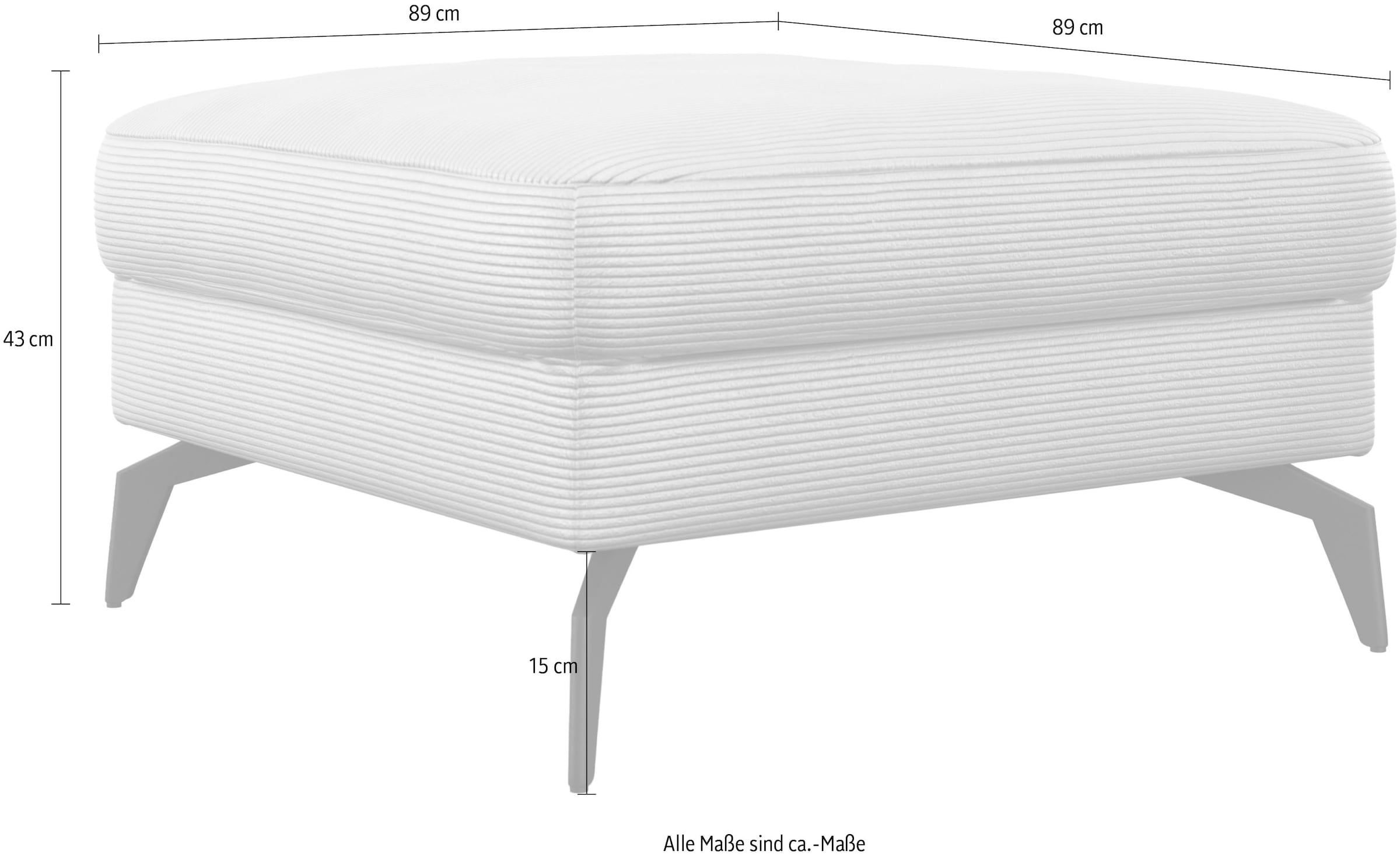 sit&more Polsterhocker »Cabana«, mit stylischen Metallfüssen