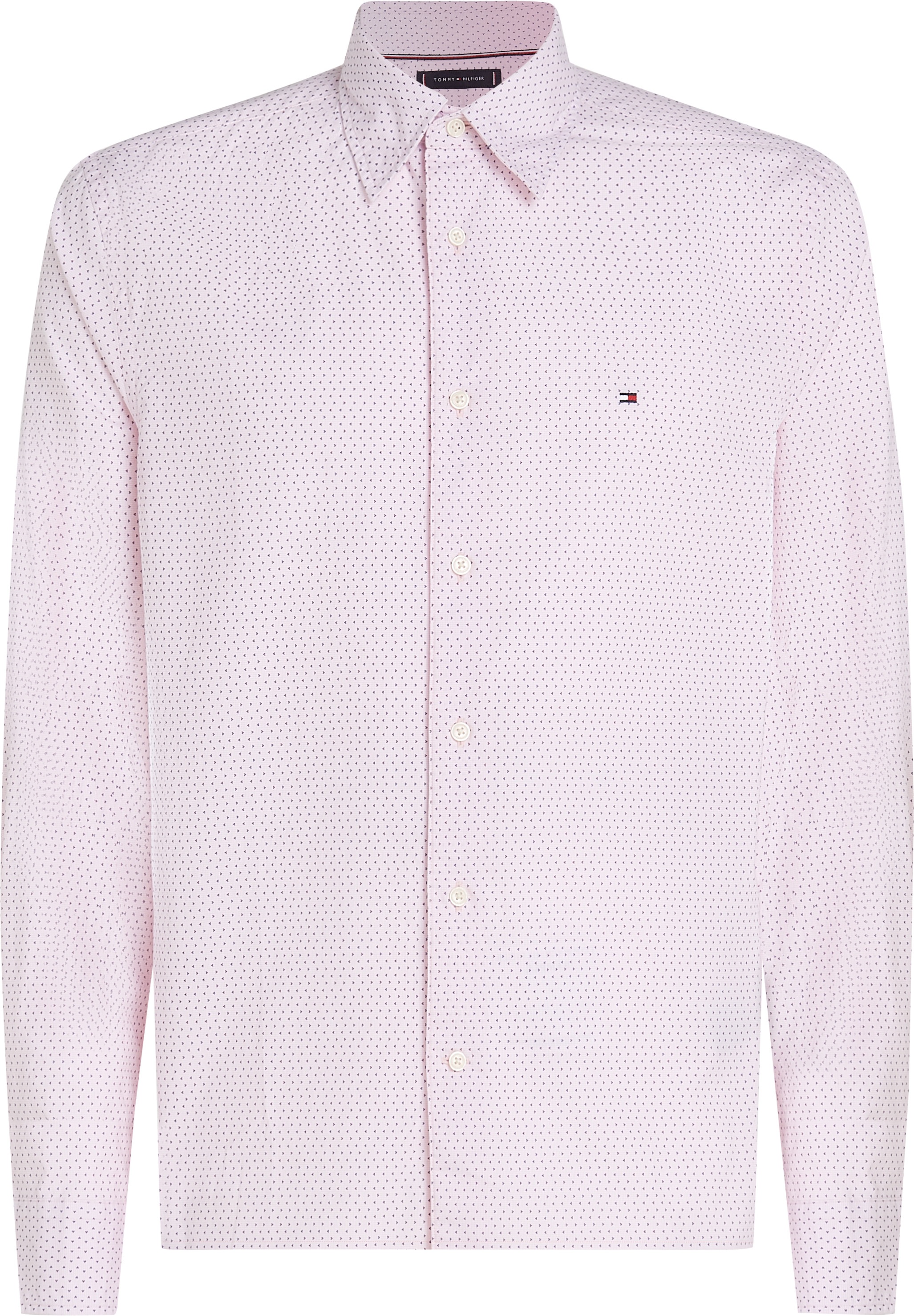 Tommy Hilfiger Langarmhemd »FLEX POPLIN MINI PRINT RF SHIRT«, regular fit, Kentkragen