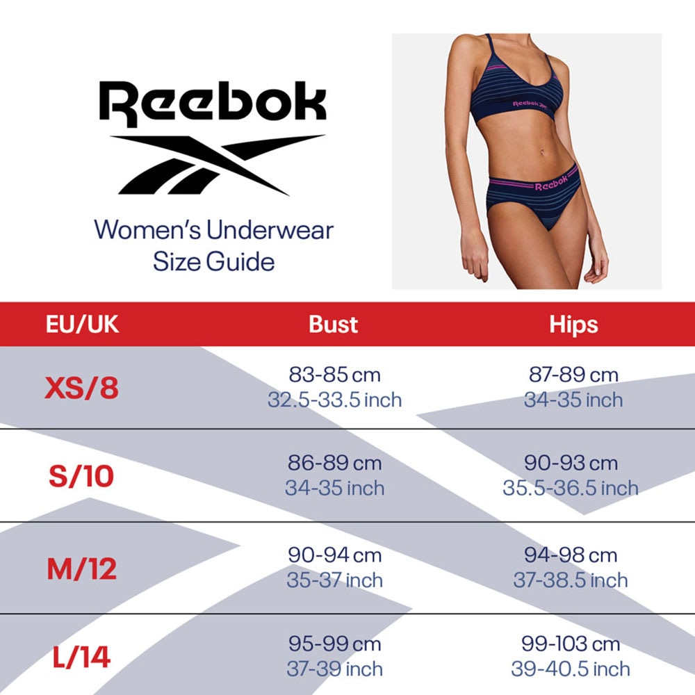 Reebok Slip »Womens RBK Briefs LIZZIE«, (3er Pack)