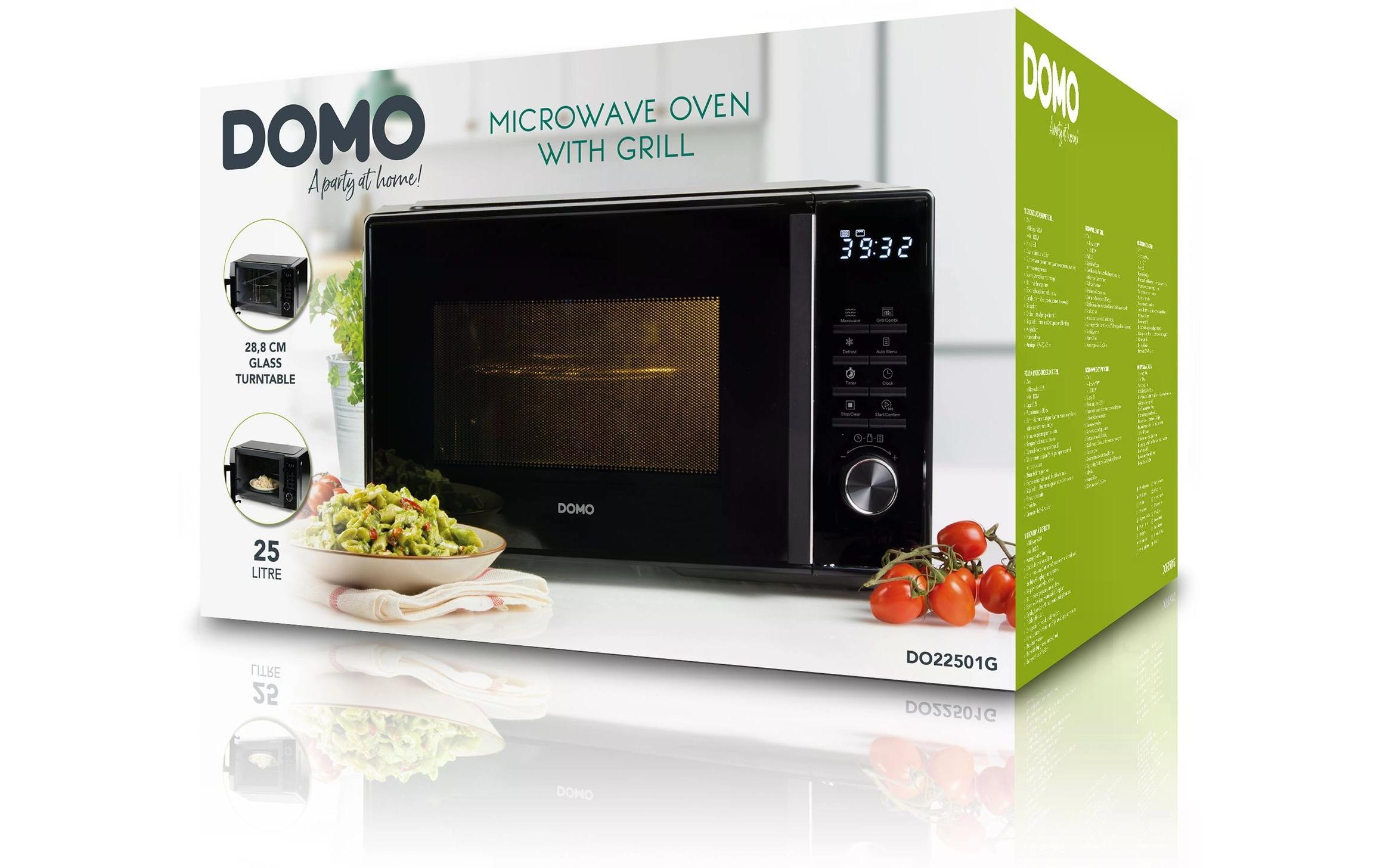 Domo Mikrowelle »mit Grill DO22501G Schwarz«, 1000 W