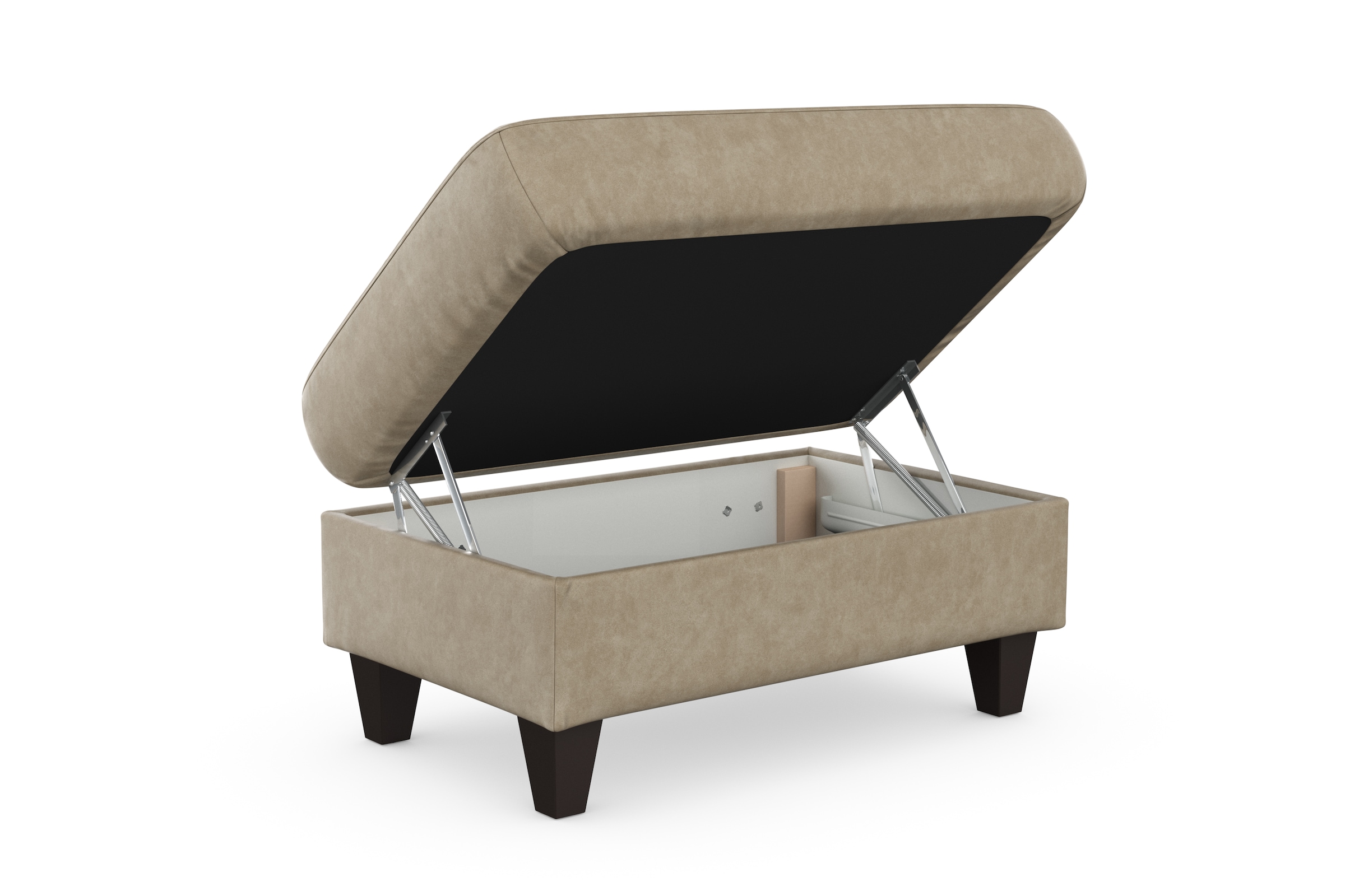 sit&more Stauraumhocker »Farö«, mit Stauraum und Federkern und wengefarbenen Füssen