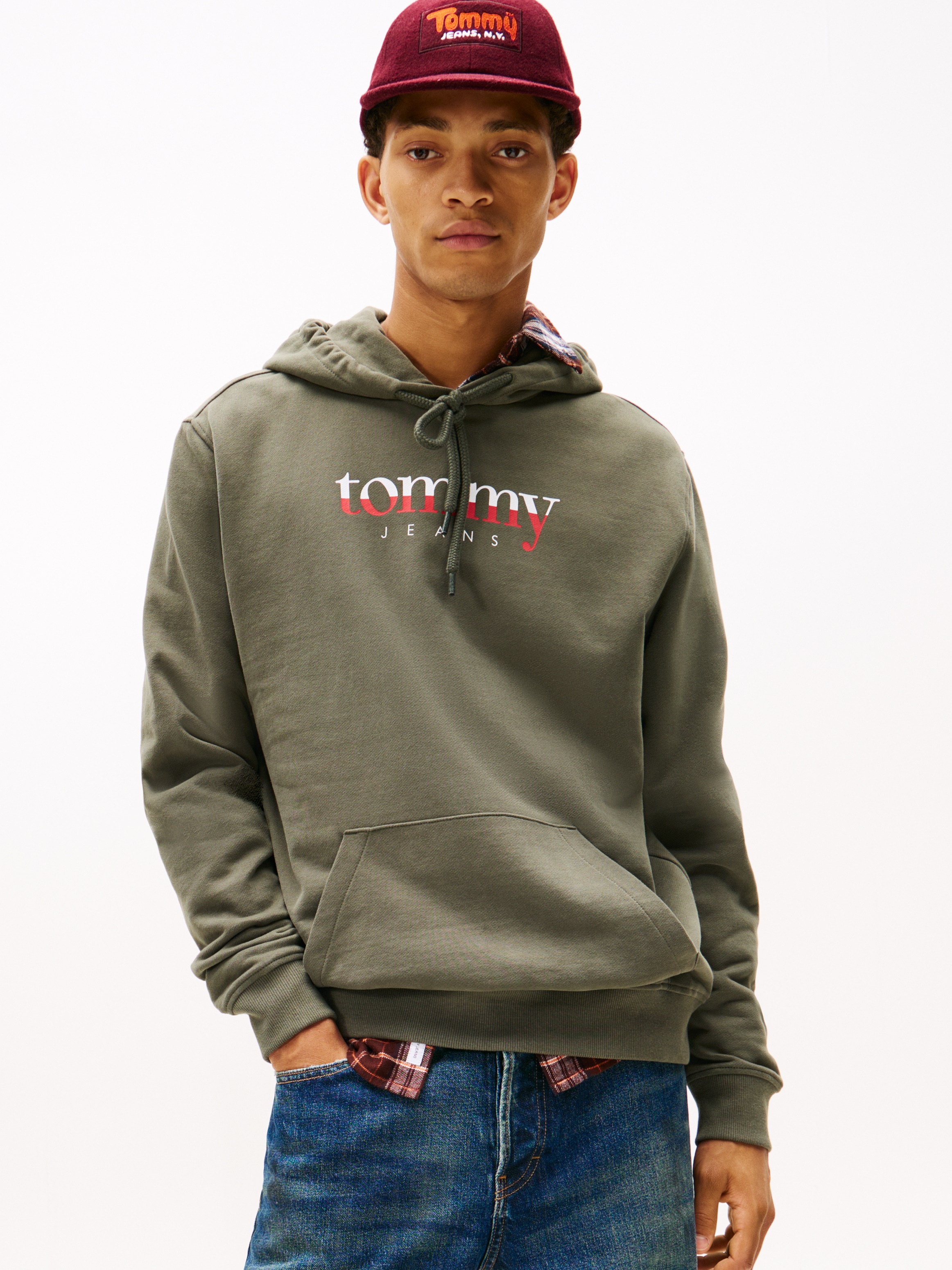 Tommy Jeans Hoodie "TJM DNA", Sweatshirt, Reuglar Fit, mit Logo