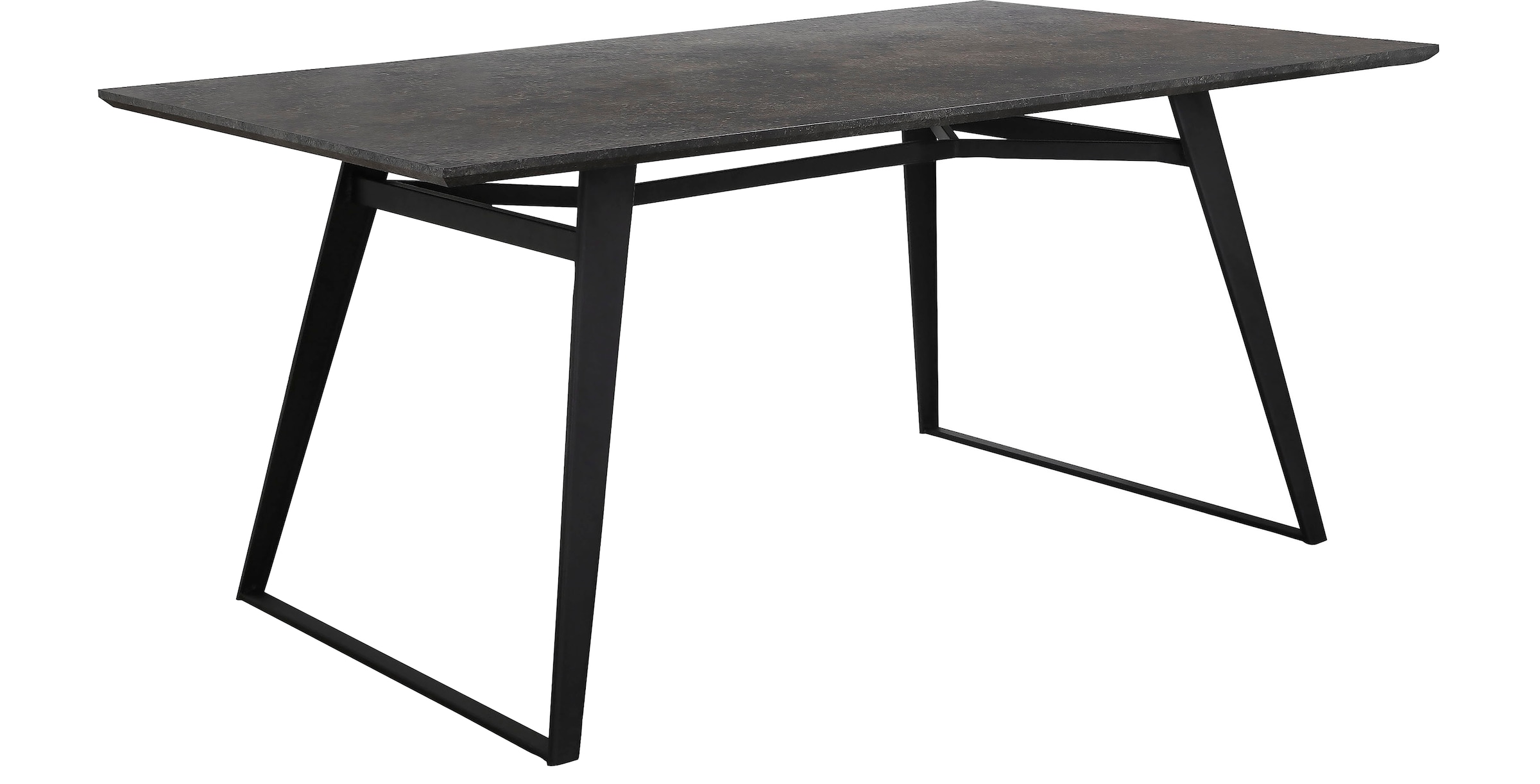 Style Tischplatte Beton schwarz, Places (1 Jelmoli-Online ❤ Höhe in aus Shop Gestell im mit cm of Metall Optik, 76 ordern Esstisch St.), »Caivano«,