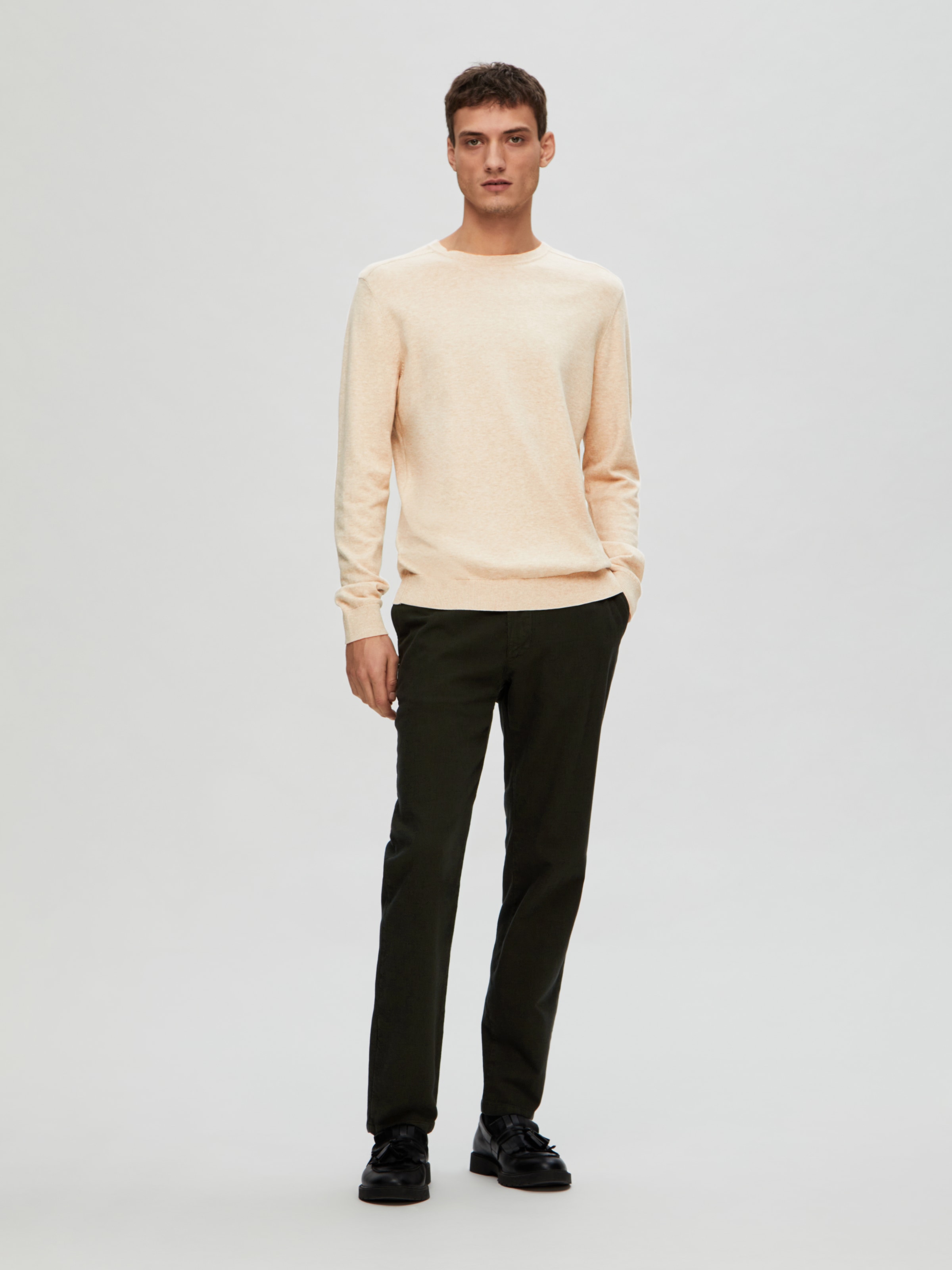SELECTED HOMME Strickpullover »SLHBERG CREW NECK NOOS«