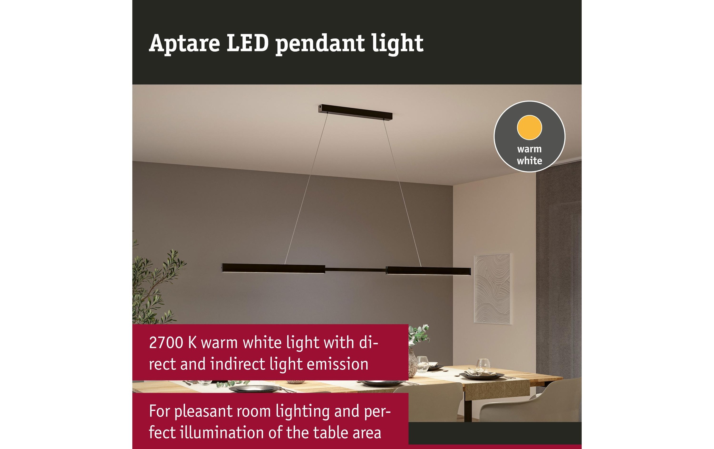 Paulmann LED Pendelleuchte »LED Touchless Sensor Aptare«, 1 flammig