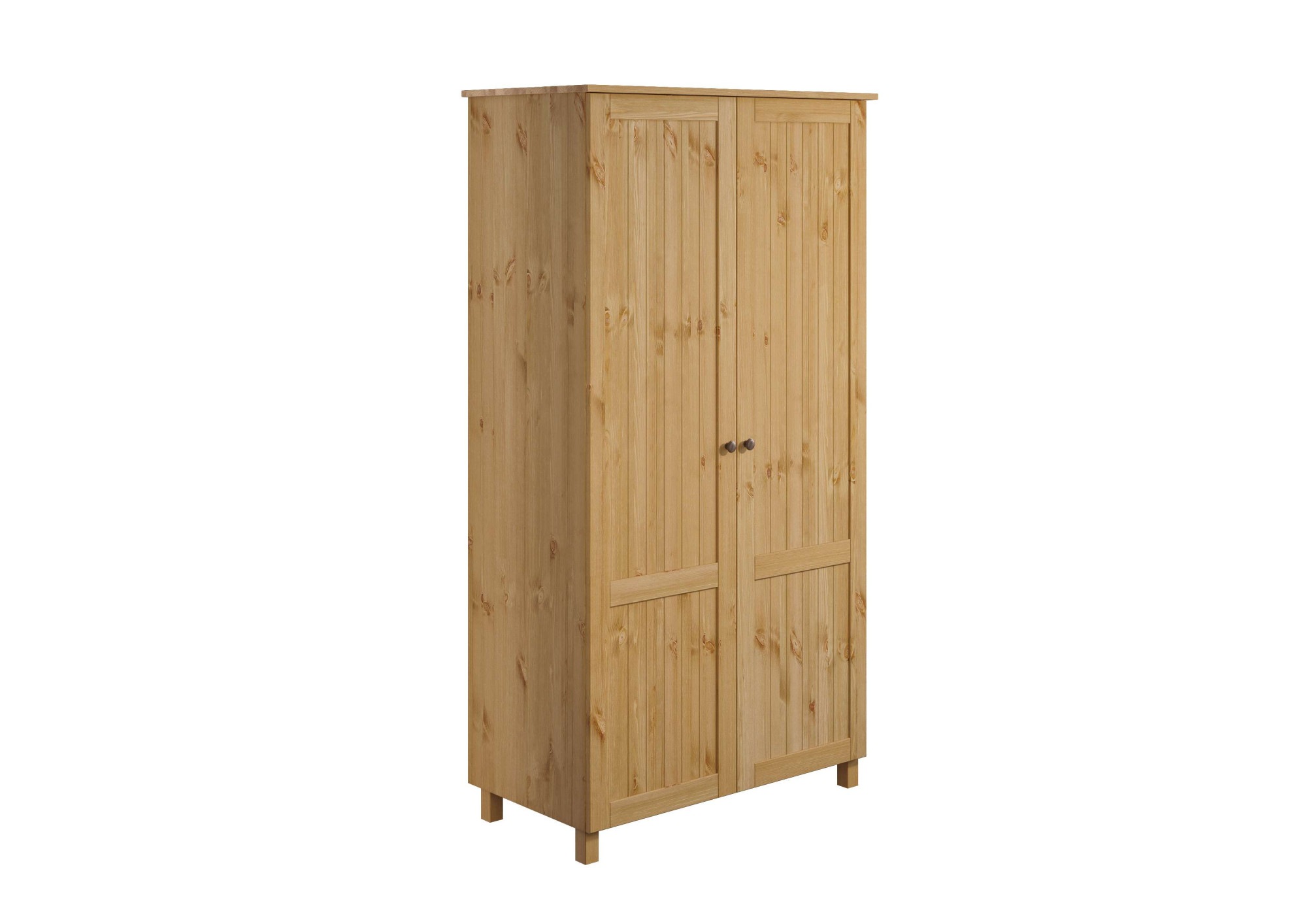 GOODproduct Kleiderschrank »Juventus, Drehtürenschrank, Schrank« mit 2 Türen, 97 cm breit, aus massiver Kiefer, FSC®-zertifiziert